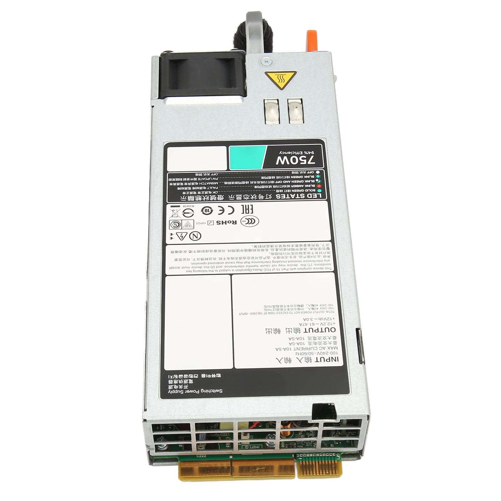 D750E S6 Server Power Supply 100-240V, 750W EPP Server Power Supply Replacement with Cooling Fan, for DELL R530 R630 R730 R730XD T430 T630, etc.