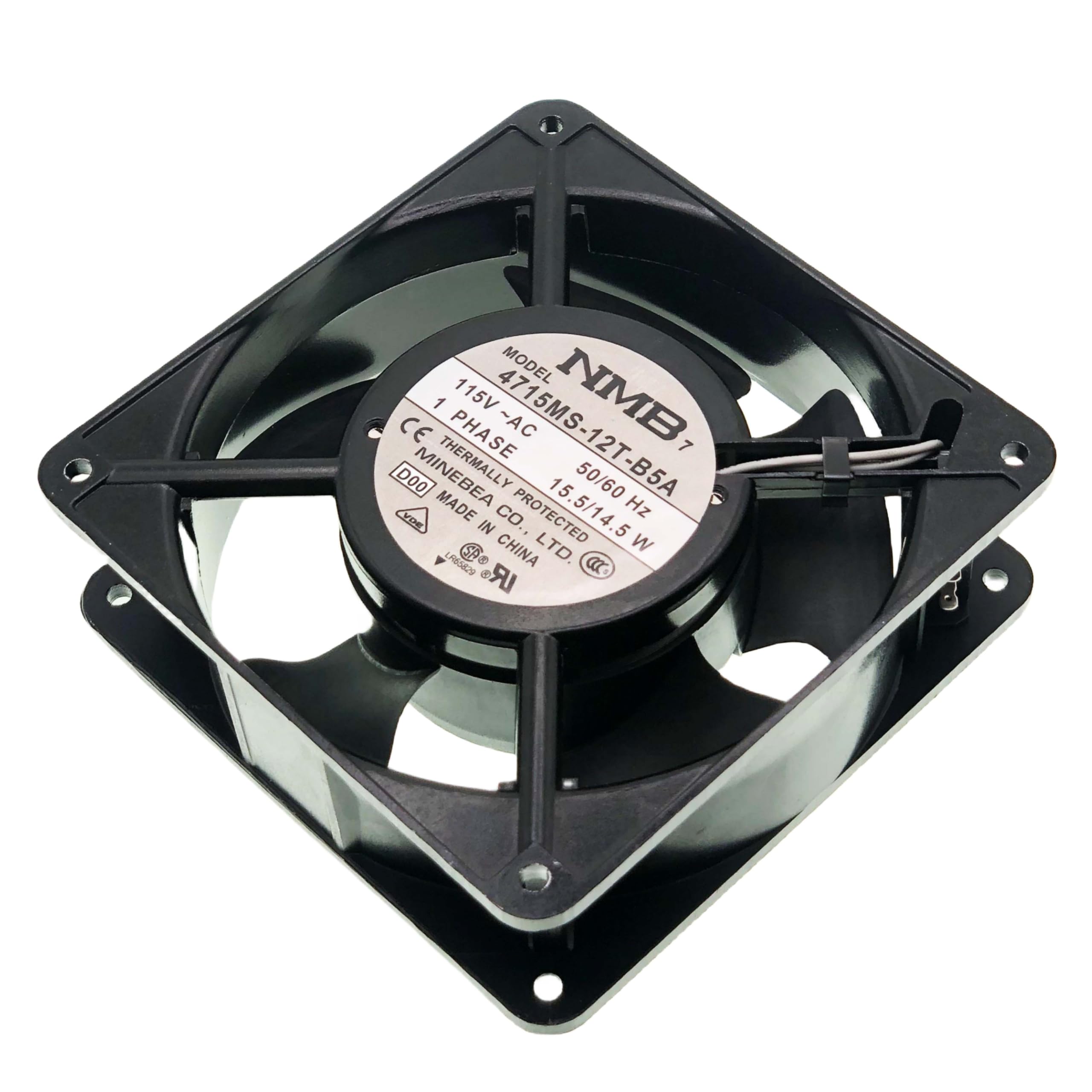 4715MS-12T-B5A BTH 2-pin Cooling Fan,AC115V 15.5/14.5W 120 ×120 ×38mm 12038 Cooling Fan - aloinfousa.com