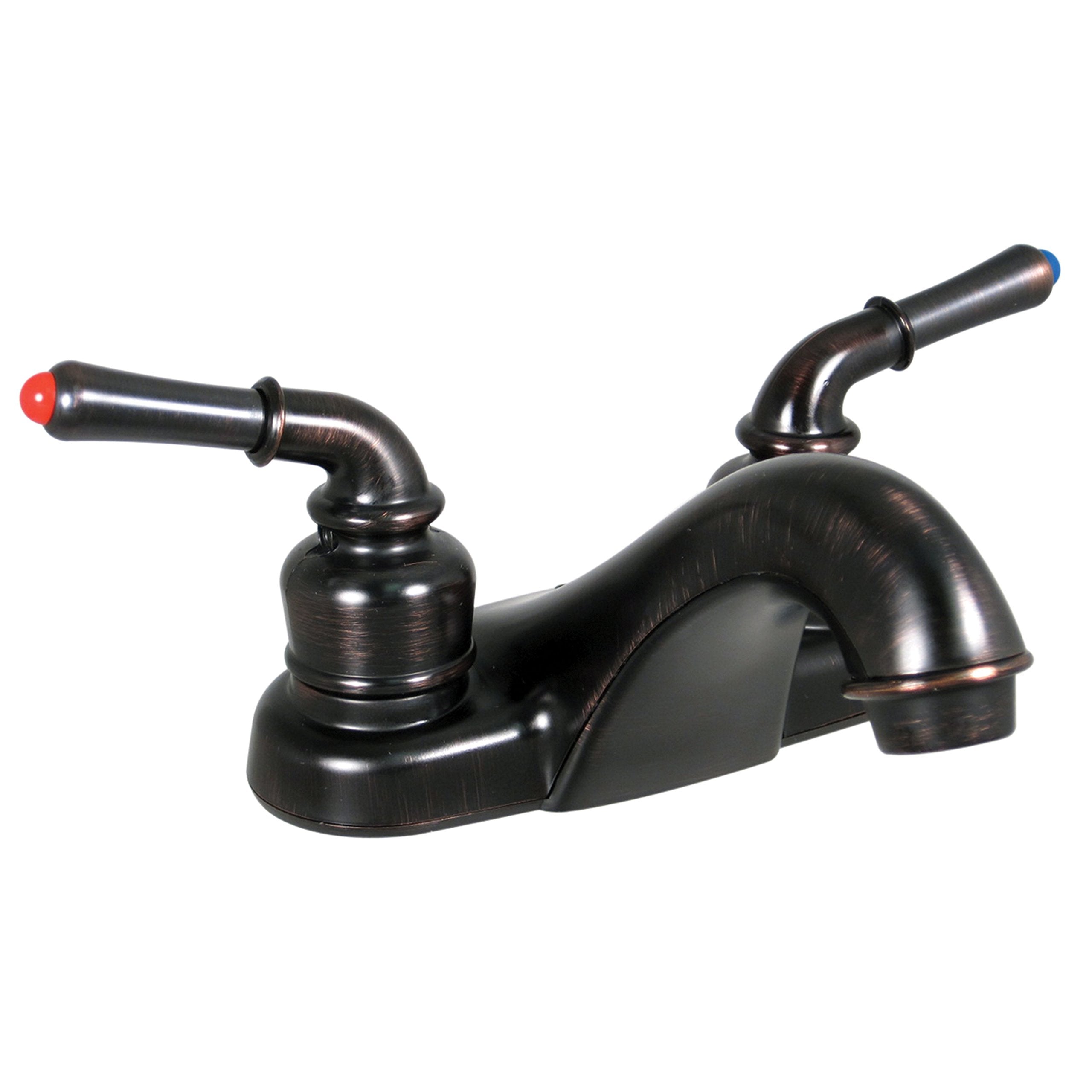 Valterra PF222502 Catalina Two Teacup Handle 4" RV Lavatory Bathroom Hi-Rise, Spout Faucet