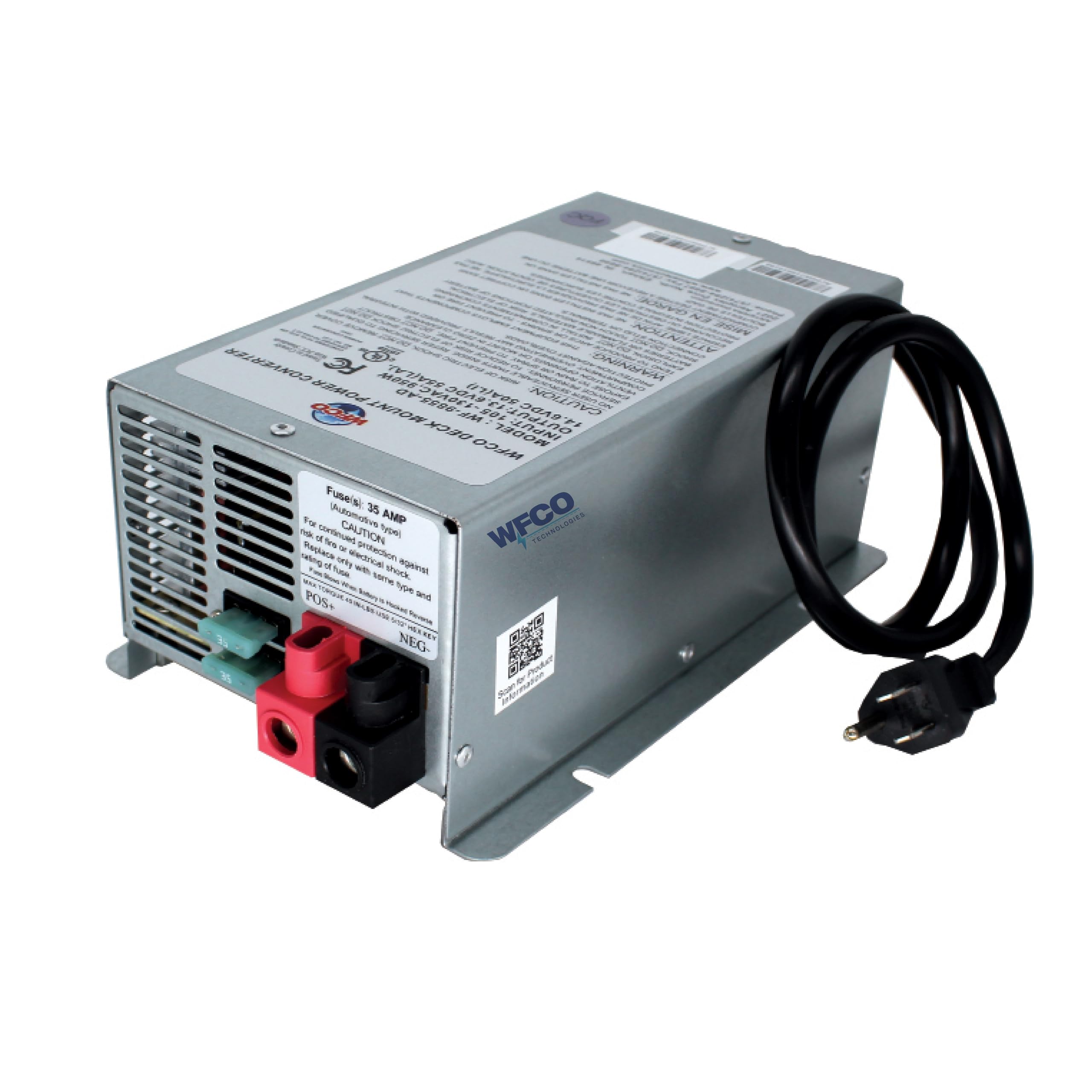 WFCO WF-9865-AD-CB 9800 Series RV Deck Mount 65A Power Converter Charger