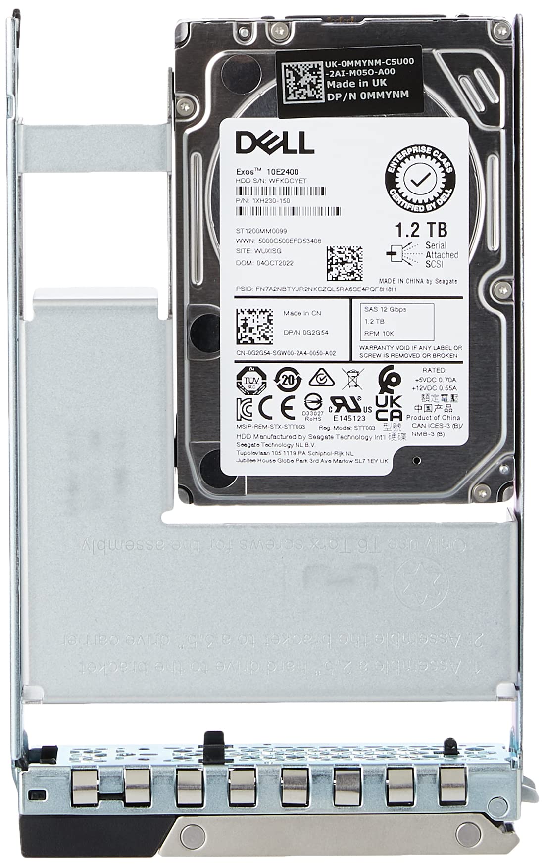 Dell 400-ATJM 1.2TB 10K RPM SAS 12GBPS 512N 2.5IN HOT-Plug 3.5IN HYB CARR - (Components > Internal Hard Drives) - aloinfousa.com