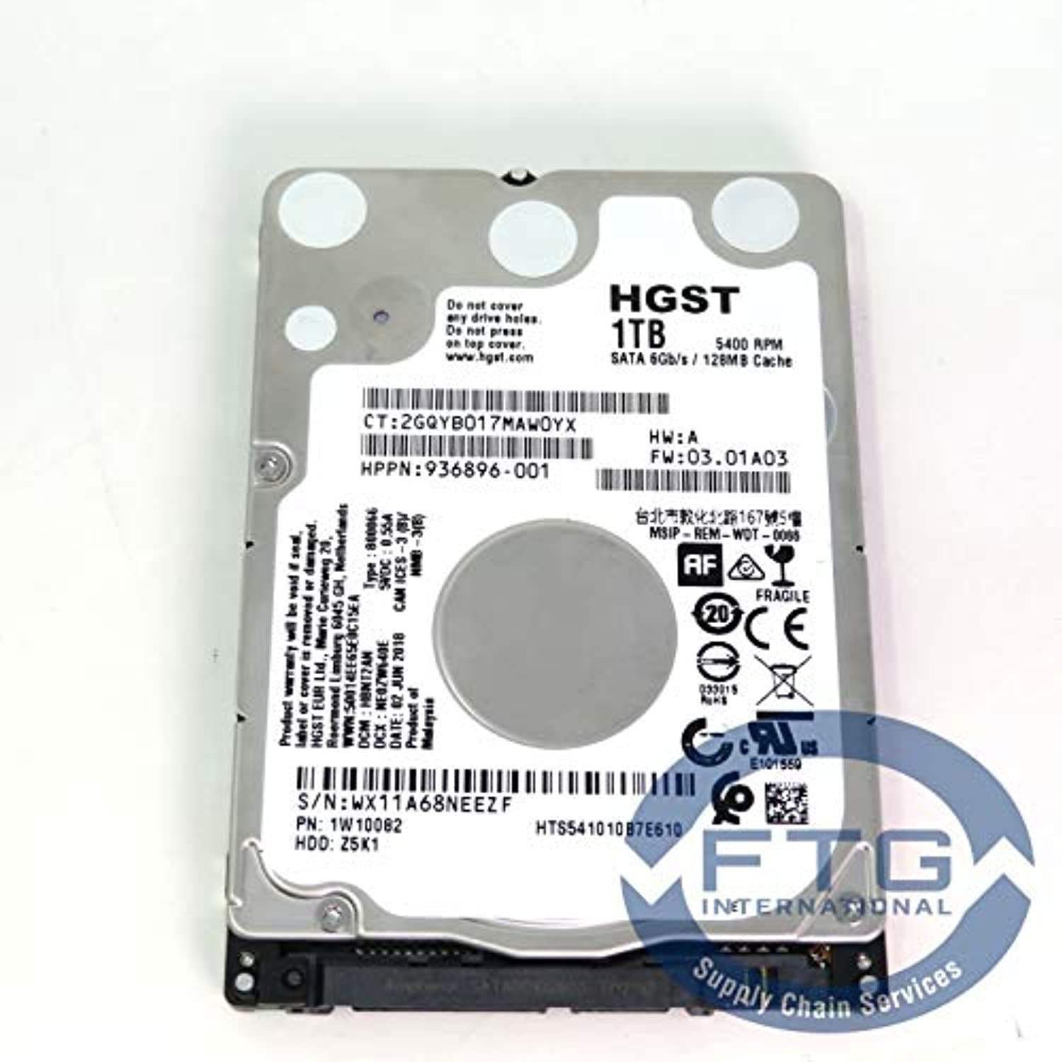 762990-005/936896-001 Hard Drive - 1TB 5400RPM SATA 6Gb/s 128MB Cache-FoxTI