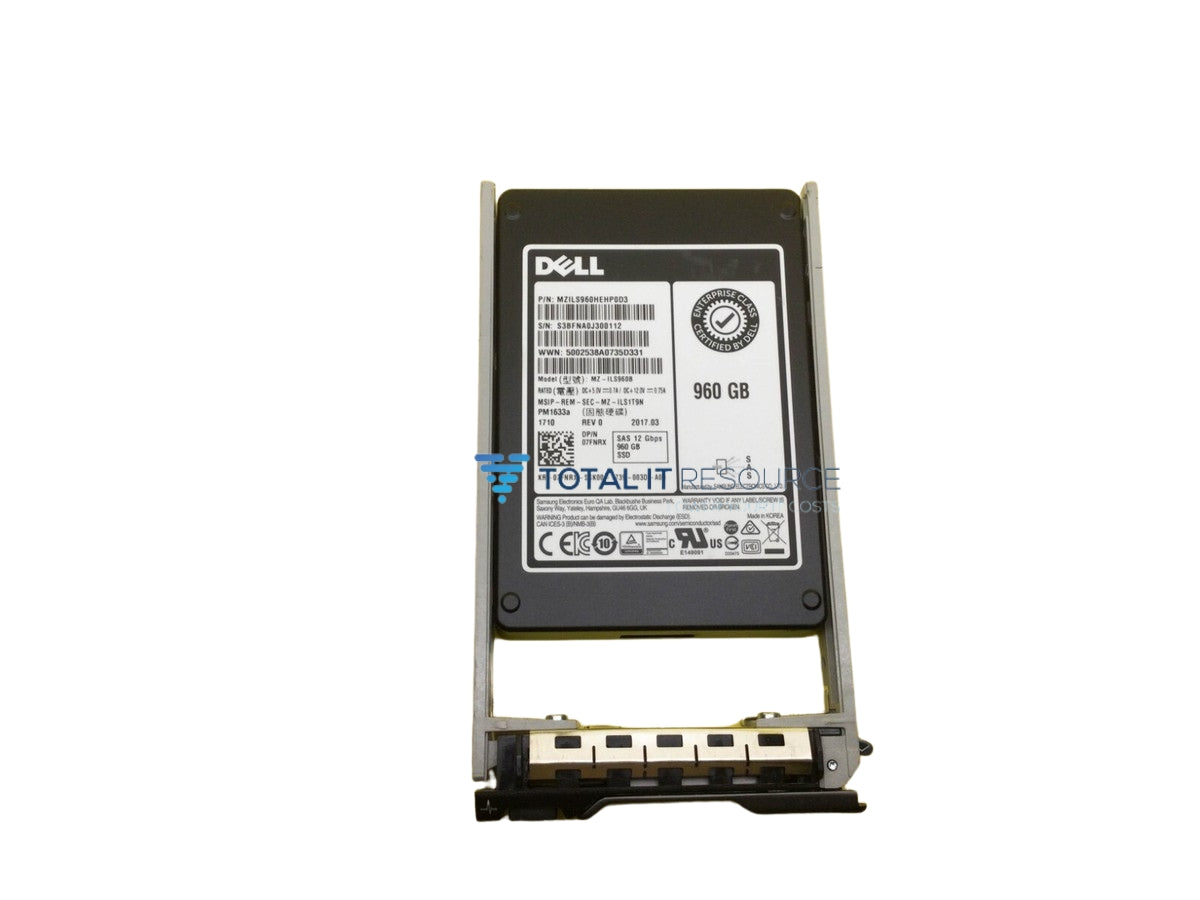 7FNRX Dell 960GB SSD SAS Read Intensive 12Gbps 512 2.5in Hot-plug AG Drive