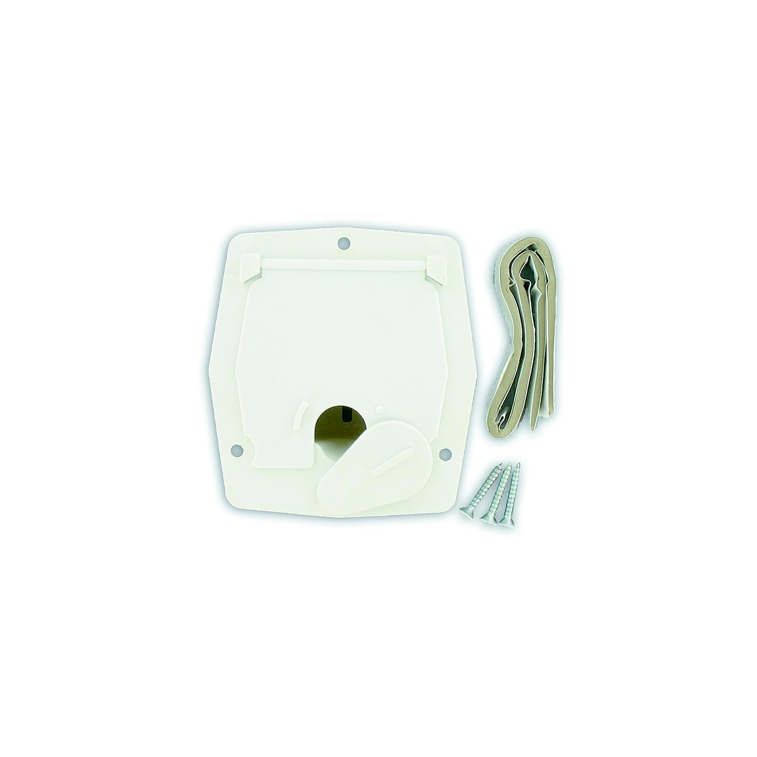 Valterra A10-2143VP Cable Hatch, Small Square, White