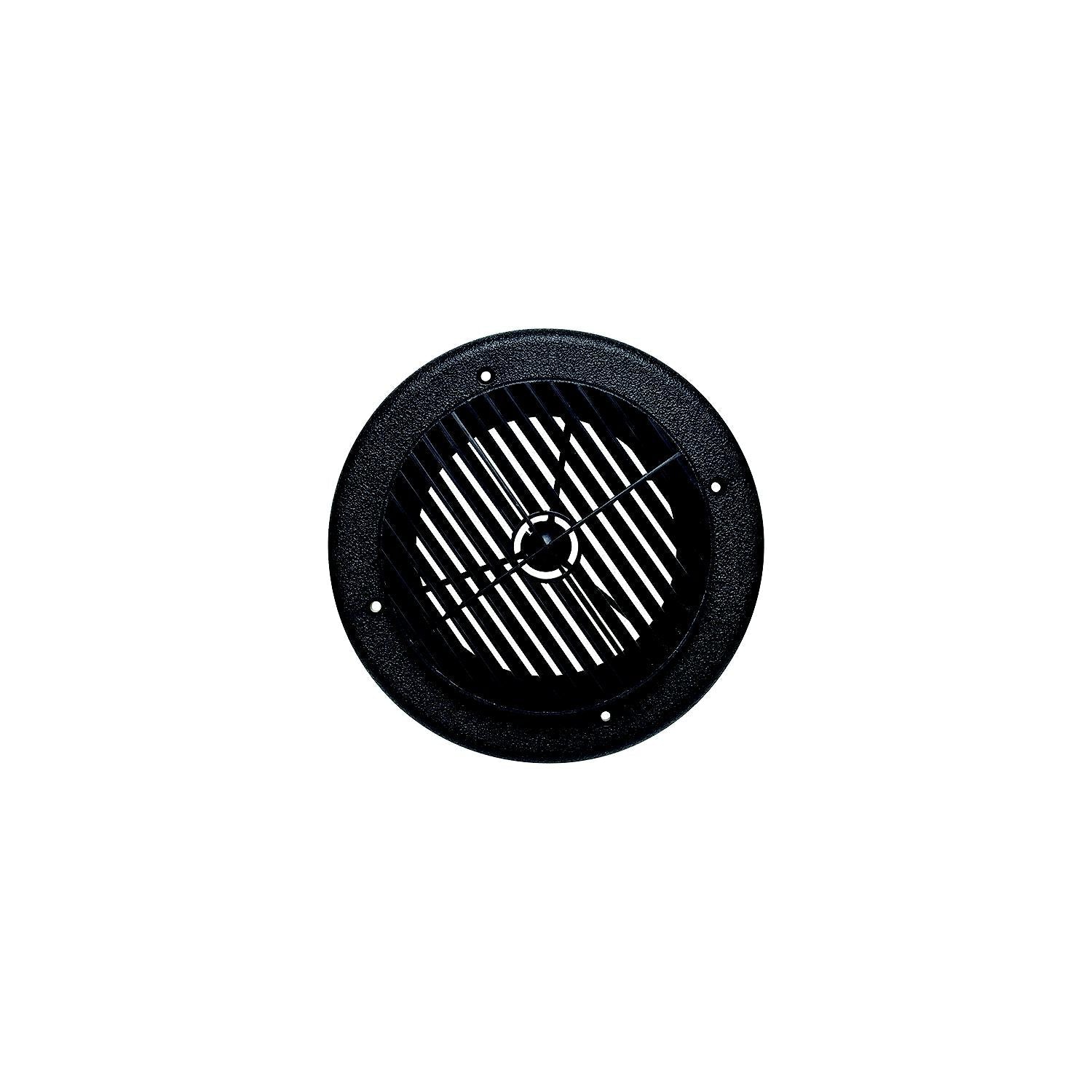 Valterra A10-3356VP 4" Louvered Heating & A/C Register, Black