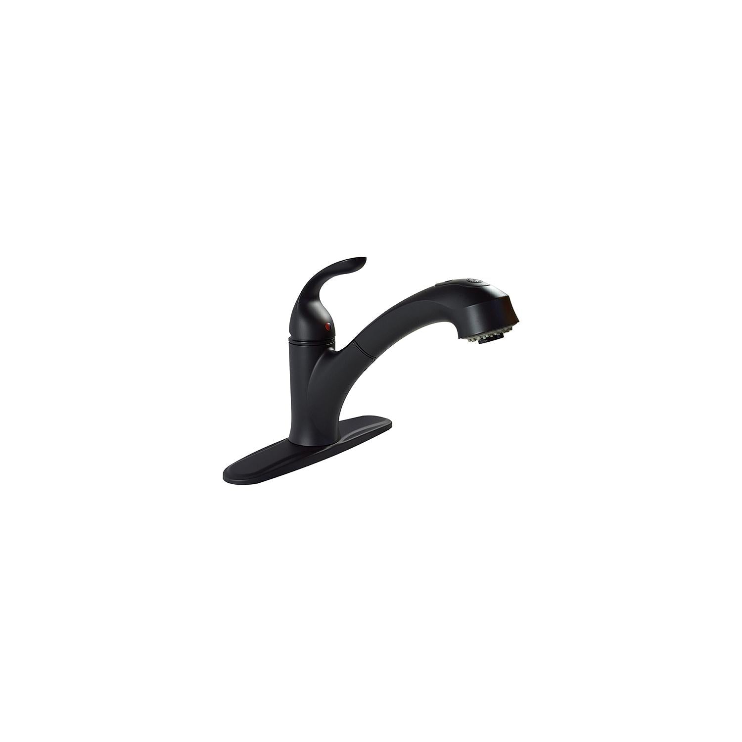 Valterra PF231741 Phoenix 8" Hybrid RV Kitchen Faucet w/ Pullout Spout & 56", Hose, Matte Black