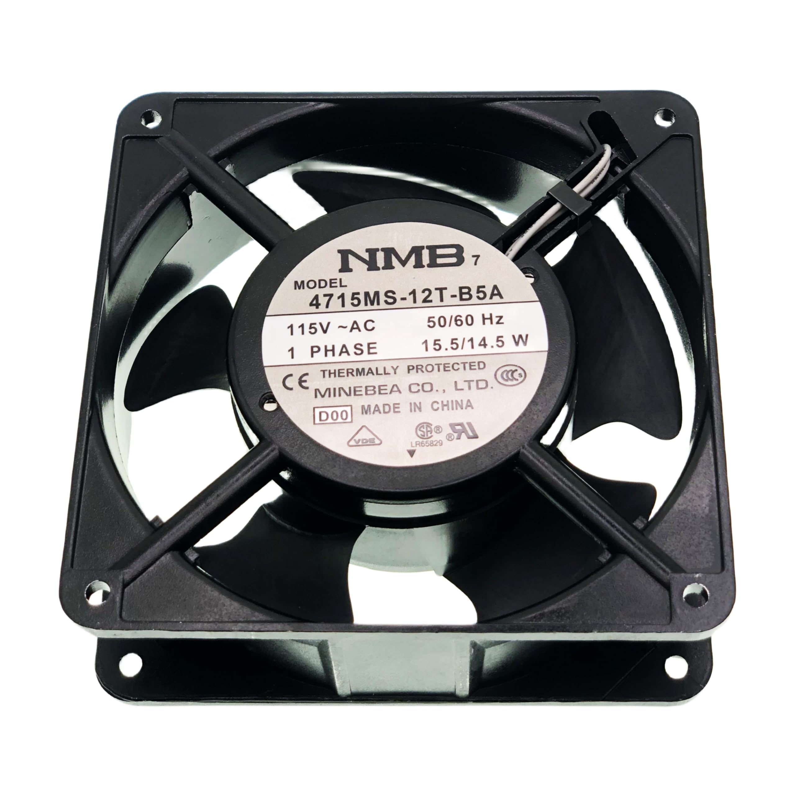 4715MS-12T-B5A BTH 2-pin Cooling Fan,AC115V 15.5/14.5W 120 ×120 ×38mm 12038 Cooling Fan - aloinfousa.com