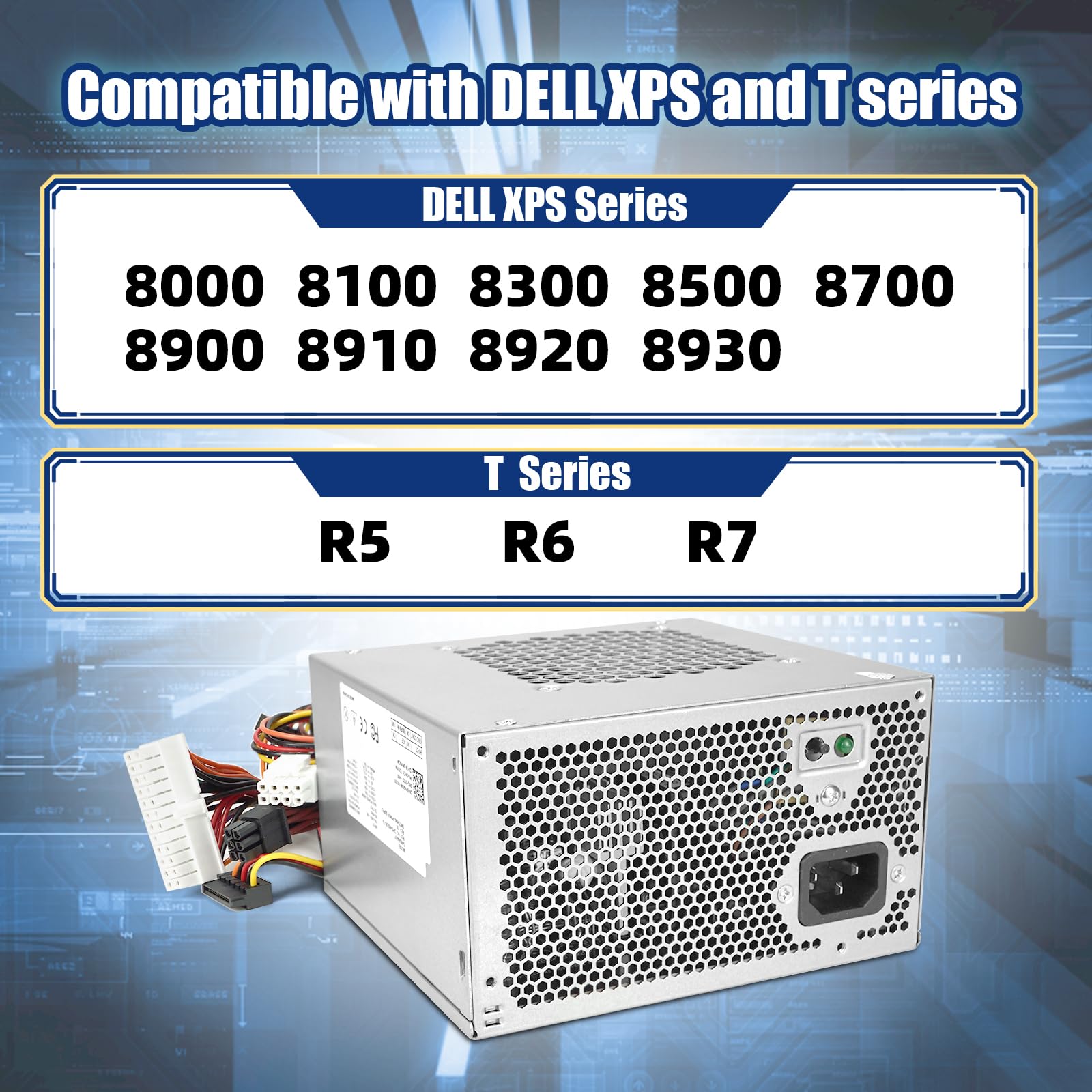 HU460AM-01 WC1T4 D460AM-03 460W Power Supply Compatible with Dell XPS 8930 8920 8910 8900 8700 8300 Alien-Ware Aurora R5 Replacement DPS-460DB-15 AC460AM-01 WY7XX WC1T4 D460AM-03 L350AM-00