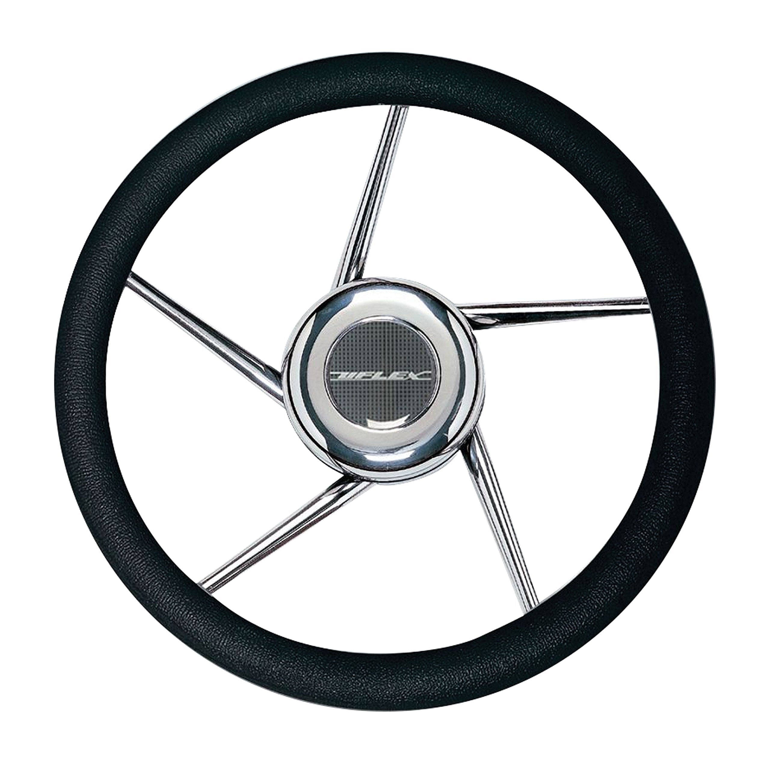 Uflex V01 Steering Whl-Black Grip SS 5-Spk