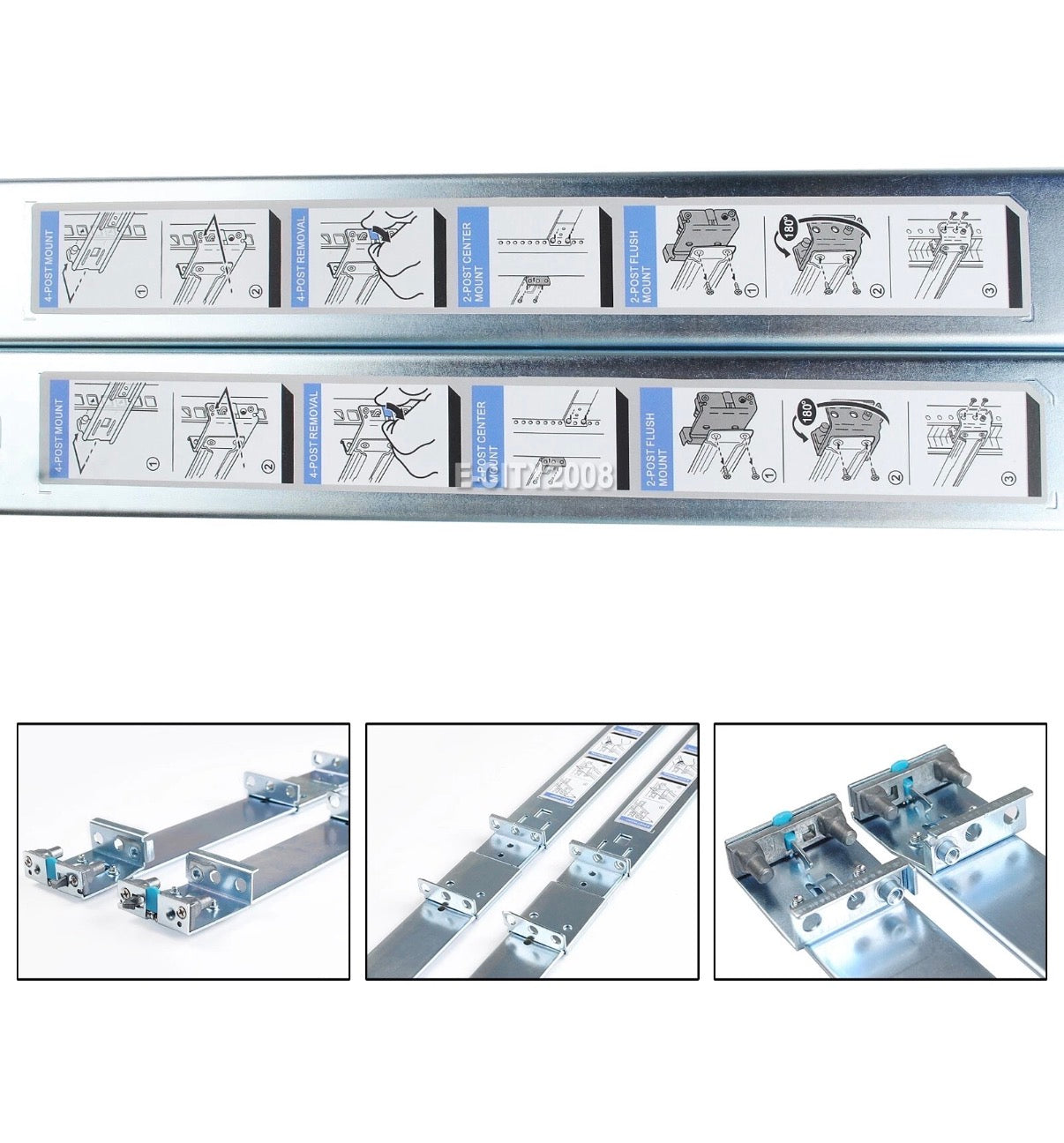 Dell A8 Static Rail kit for R320/ R330/ R340/ R420/ R430/ R440/ R620/ R630/ R640