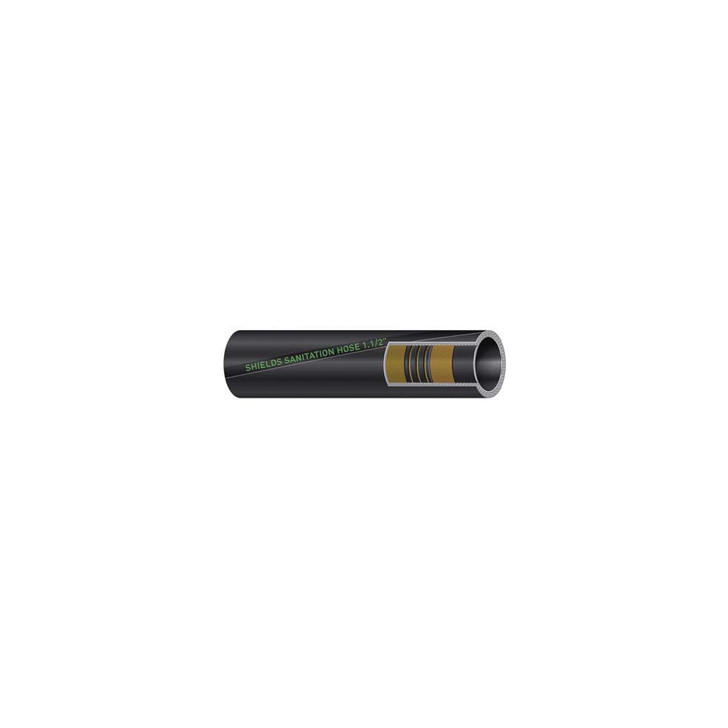 Shield 16-101-1124 Shields Marine Premium Rubber Sanitation Series 101 Kink, Resistant Flexible Hose, 1-1/2" ID