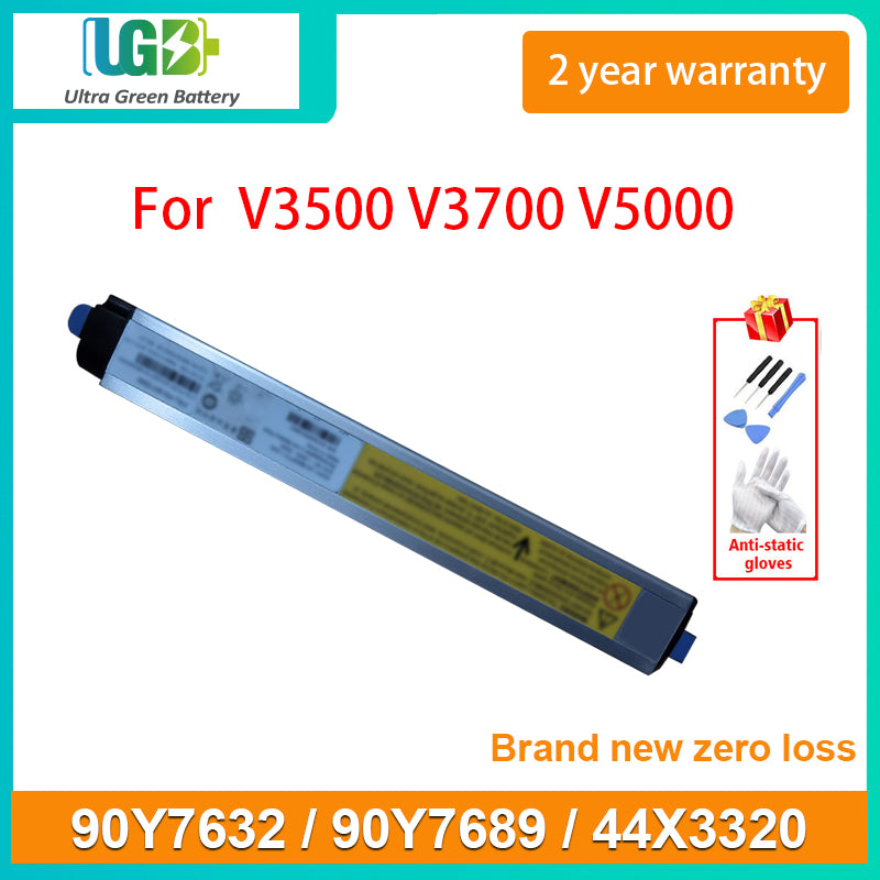 UGB New 90Y7689 90Y7632 44X3320 00Y4643 Battery For IBM V3500 V3700 V5000 FRU:90Y7689 P/N:90Y7632 P/N:44X3320 Battery