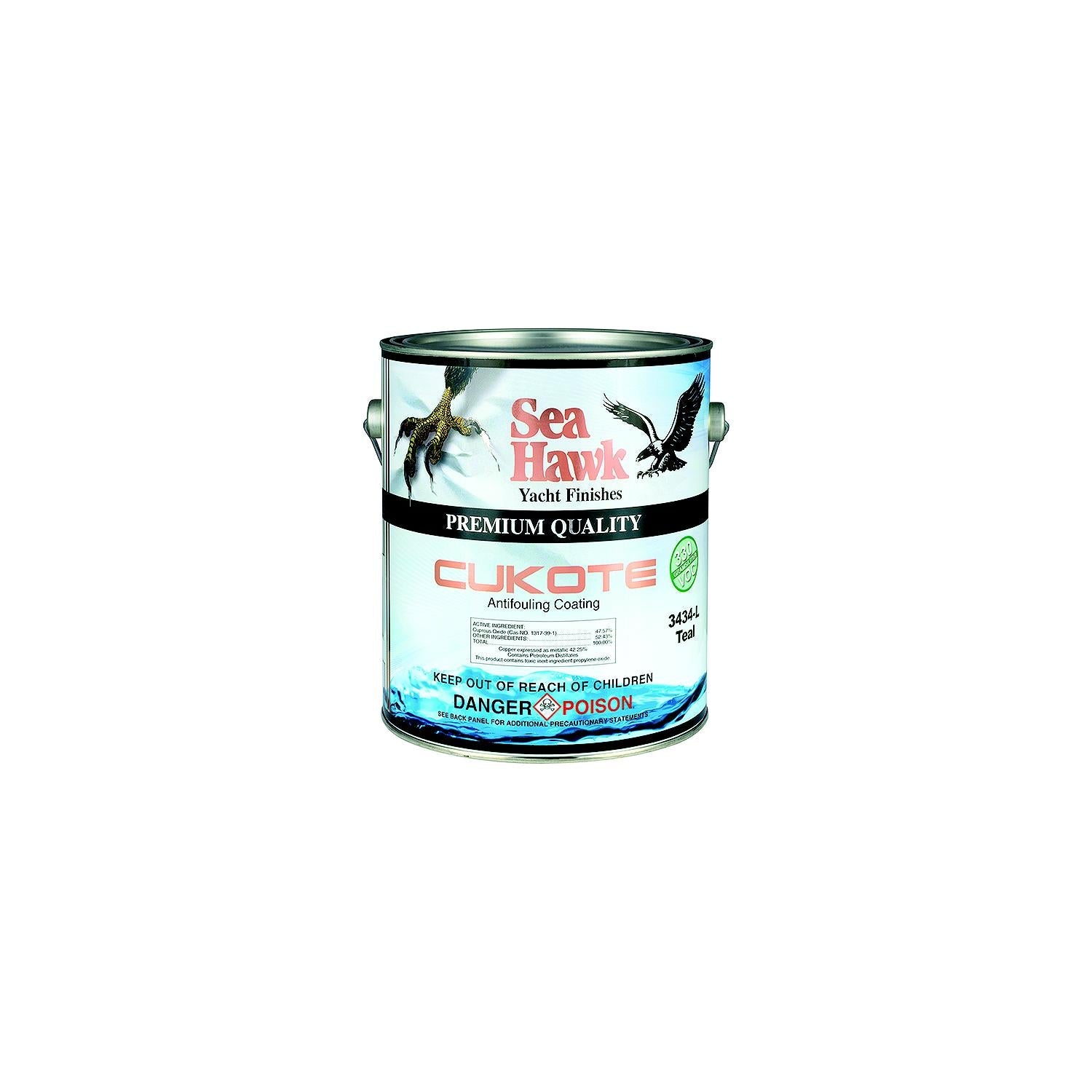 Seahawk Paint 3445LGL Sea Hawk Cukote 330 Voc, Black, Gal.