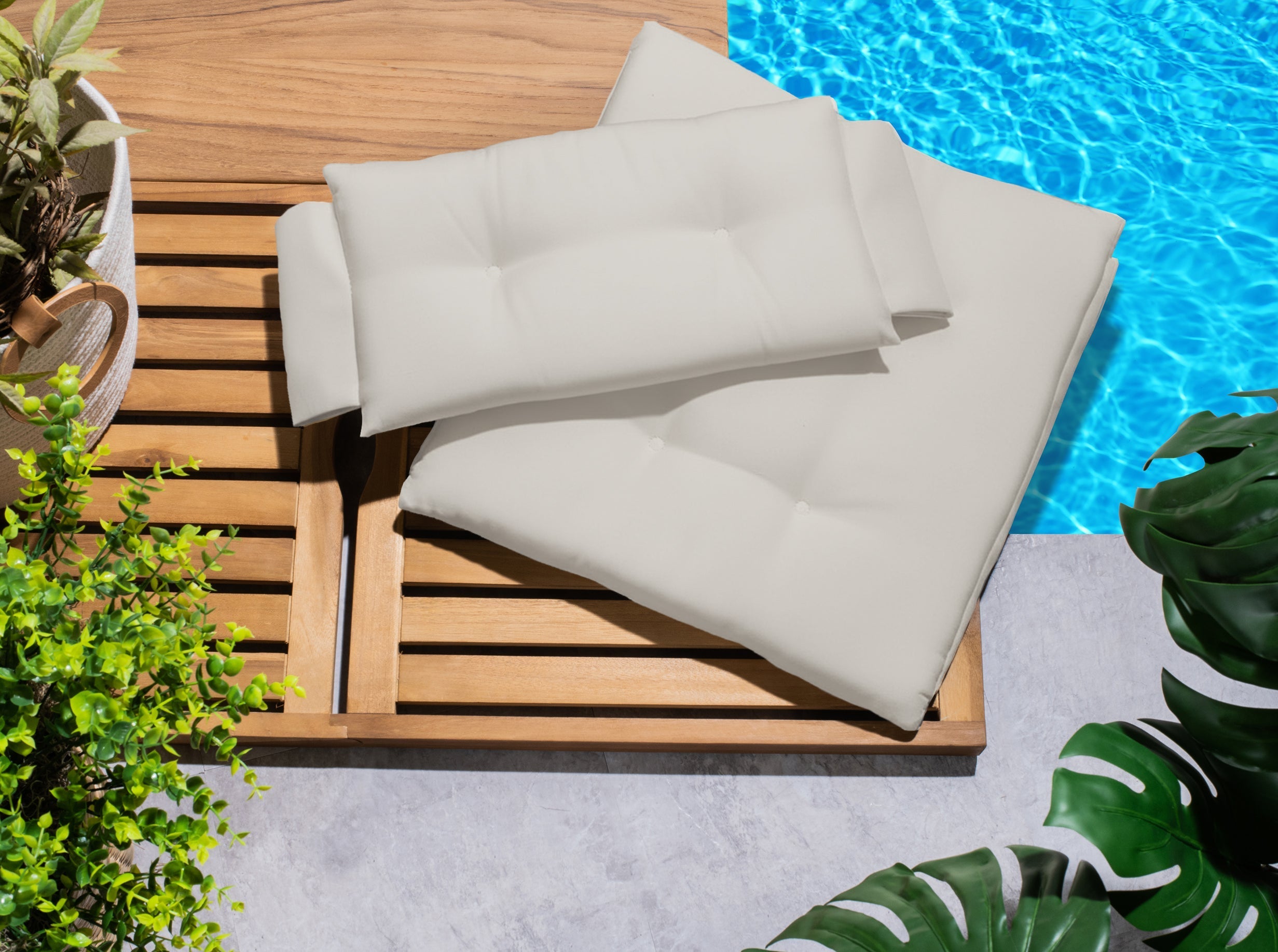 Whitecap 60043 Premium Grade Teak Folding Directors Chair with Pacific Blue Sunbrella Fabric Covers