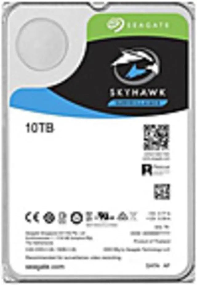 Seagate SkyHawk AI ST10000VE0008 10TB 7200 RPM 256MB Cache SATA 6.0Gb/s 3.5" Internal Hard Drive Bare Drive
