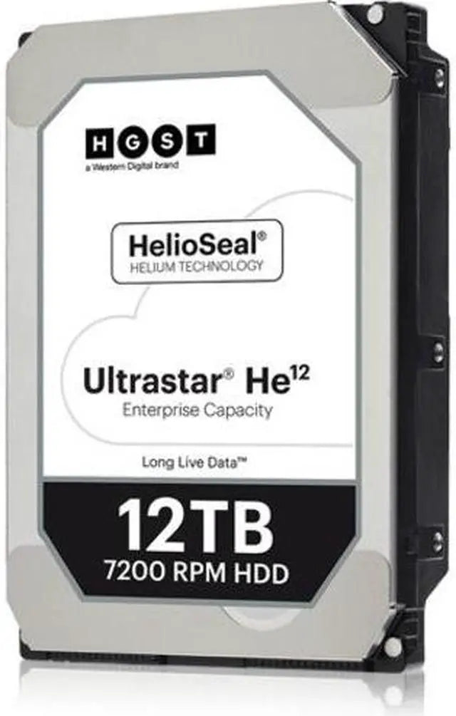 HGST Ultrastar He12 0F30141 12TB 7200 RPM 256MB Cache SATA 6.0Gb/s 3.5" Hard Drives Bare Drive