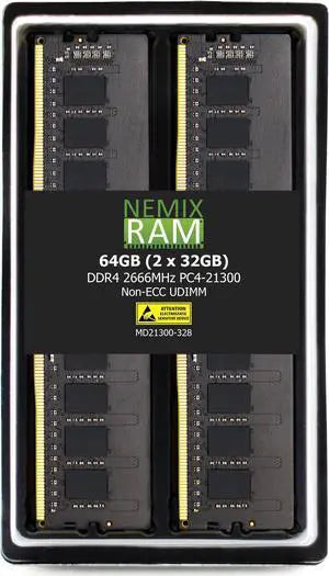 ddr4 2x32 64gb ram unbuffered ecc