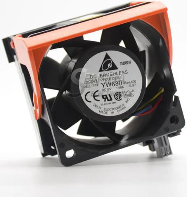 Main image of For DELL POWEREDGE 2950 12V FAN Delta PFC0612DE YW880 PR272 60mm 6cm cooling fan computer case cooler