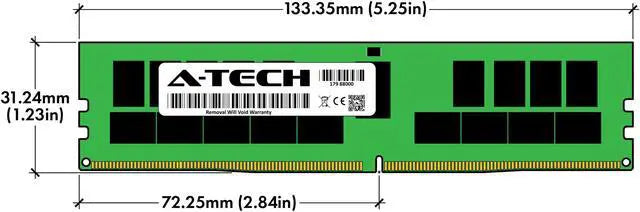64GB (2x32GB 2Rx4 PC4-25600R DDR4 3200 MHz ECC RDIMM Registered DIMM 288-Pin Dual Rank x4 Server & Workstation RAM Memory Upgrade Kit
