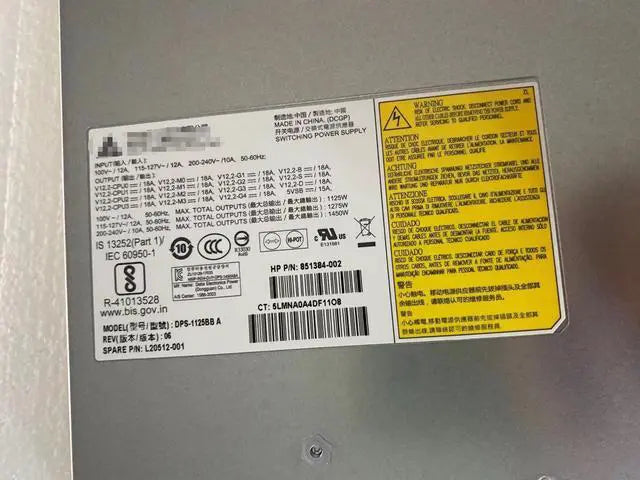 DPS-1125BB A for HP Z8 G4 Workstation 1125W Power Supply 851384-001