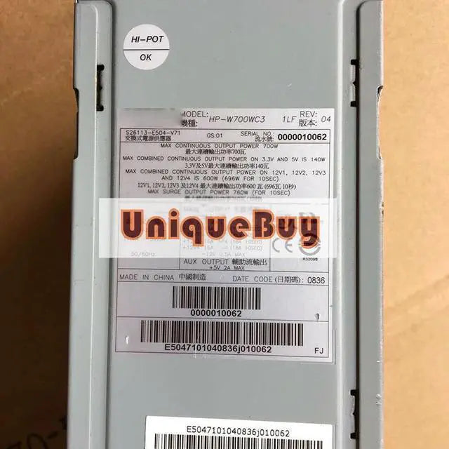 H-IPRO H-P-W700WC3 Server S26113-E504-V71/V70 Workstation Power Supply 700W Psu - aloinfousa.com