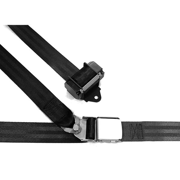 Crew 4-Pt Rotary Assembly, Permanent Right Locking Side Adjusters On Harness & Lap Belt Gray
