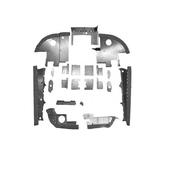 Cessna 180 1956-81 182 58-73 Package A Engine Baffle Kit, Powder Coat, Orange Seals