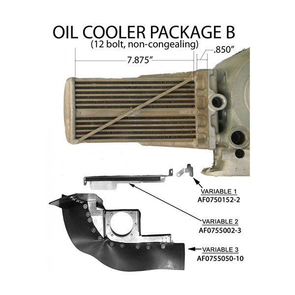 Cessna 180 1956-81 182 58-73 Package B Engine Baffle Kit, Powder Coat, Black Seals