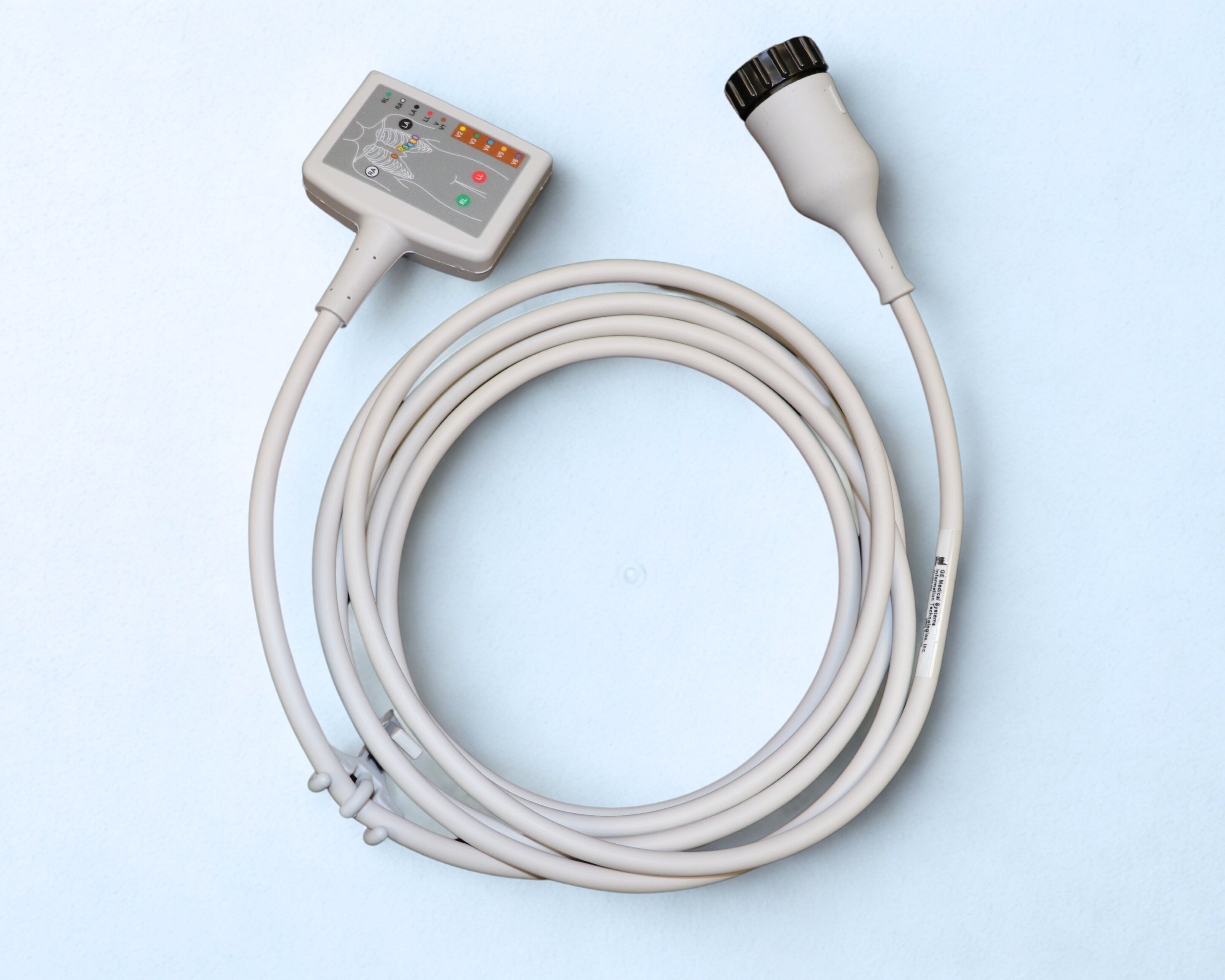 GE CLAB ECG Trunk Cable, 12-lead, AHA, 3.0 m/10 ft. 2744200-001, 2003419-001