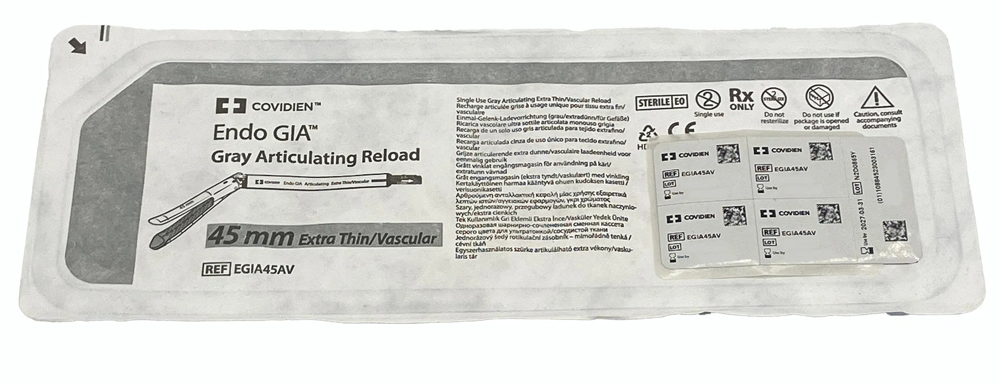 Covidien EGIA45AV Endo GIA Articulating Reload 45mm, New