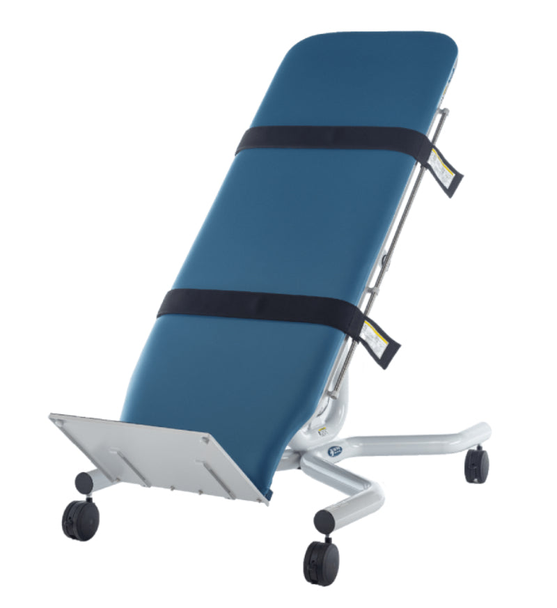 Power Rehab Therapy Tilt Table w/ Flat Top w/ Casters & Wide Fixed Footboard