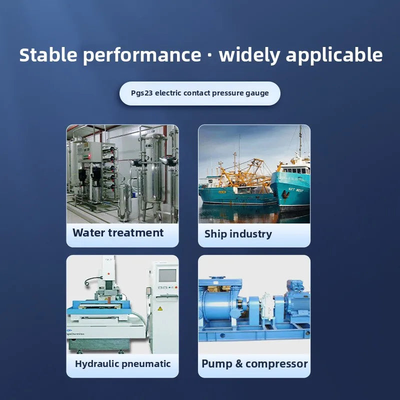 For Wika PGS23 Series Electric Contact Pressure Gauge Stainless Steel Case for Gas and Liquid Applications