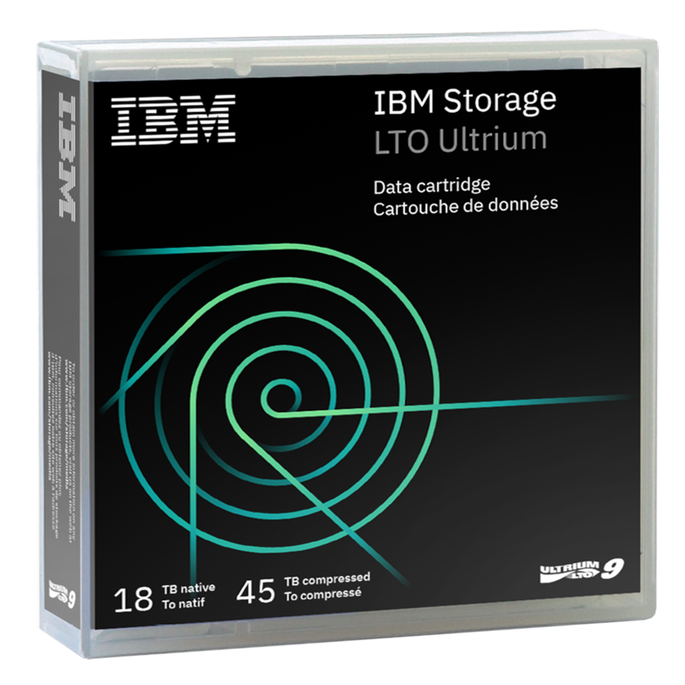 IBM LTO 9 Tape Data Cartridge with Barium Ferrite (BaFe) 02XW568 in case