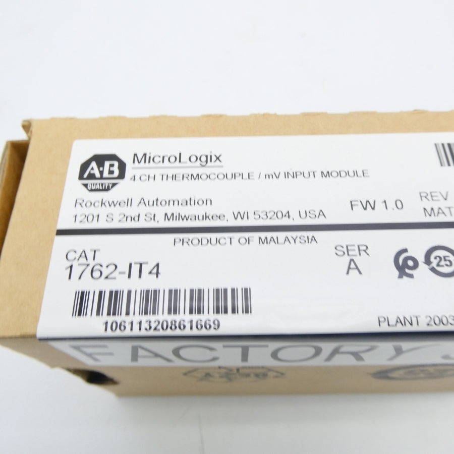 ALLEN BRADLEY 1762-IT4 SER. A F/W 1.0 DATE: 2021 REV. E NSFS