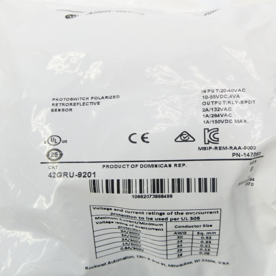 ALLEN BRADLEY 42GRU-9201 SER. B 10-55VDC NSMP