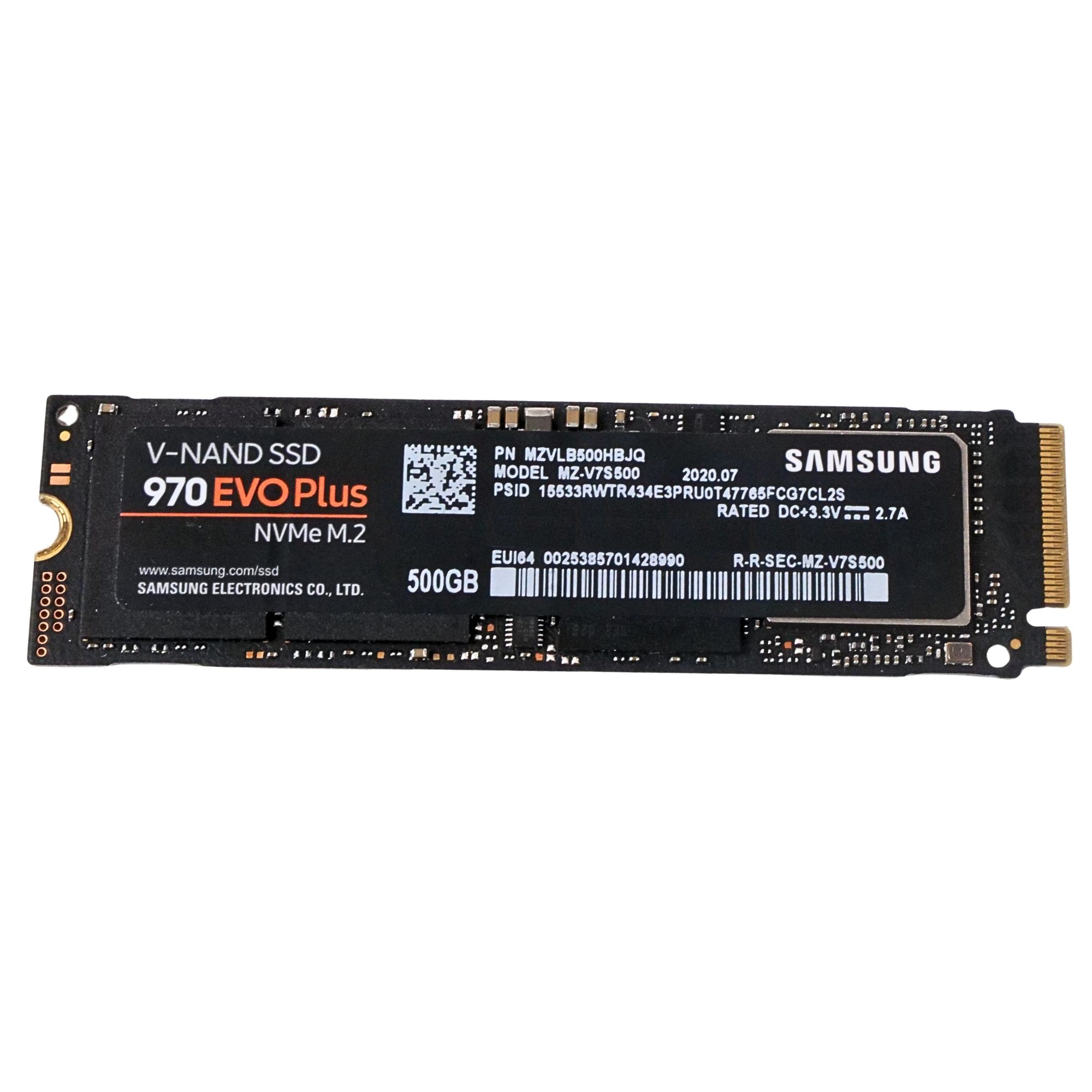 Samsung 970 EVO Plus MZVLB500HBJQ 500GB PCIe Gen 3.0 x4 4GB/s MLC NVMe M.2 2280 SSD
