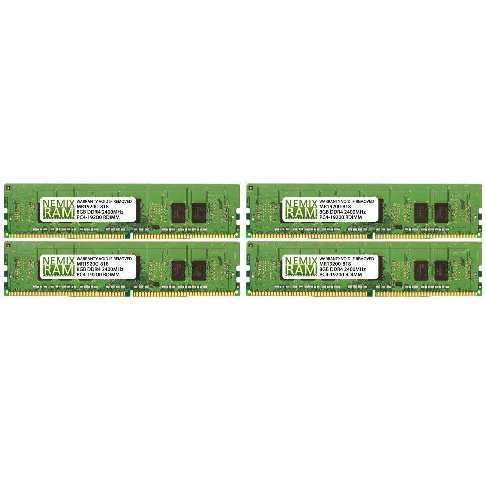 Memoria 32GB (4x8GB) DDR4-2400MHz PC4-19200 ECC RDIMM 1Rx8 1.2V Registered Memory for Server/Workstation-FoxTI