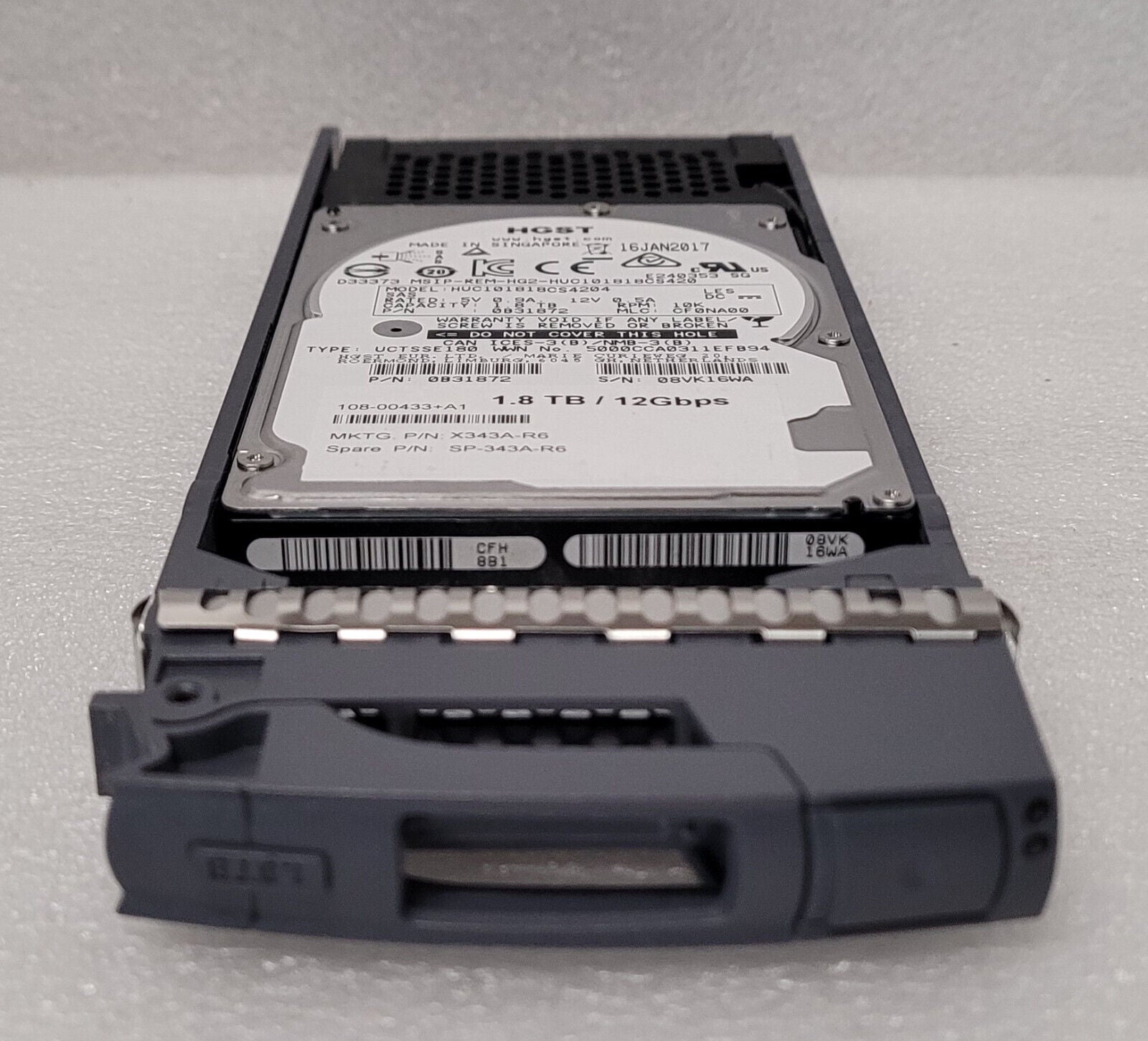 NetApp X343A-R6 1.8TB 10K SAS 12gbps 108-00433 DS224C DS2246 FAS2750 FAS2650 658759048523 - aloinfousa.com