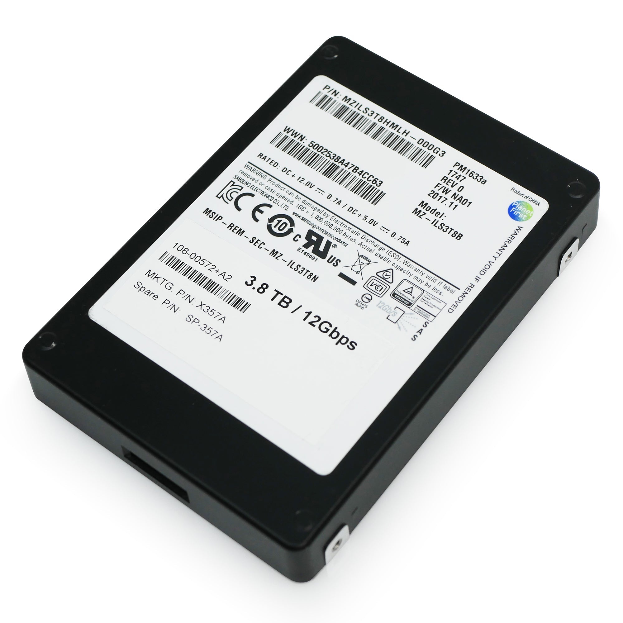 Samsung PM1633a MZILS3T8HMLH 3.84TB SAS 12Gb/s 2.5" SSD