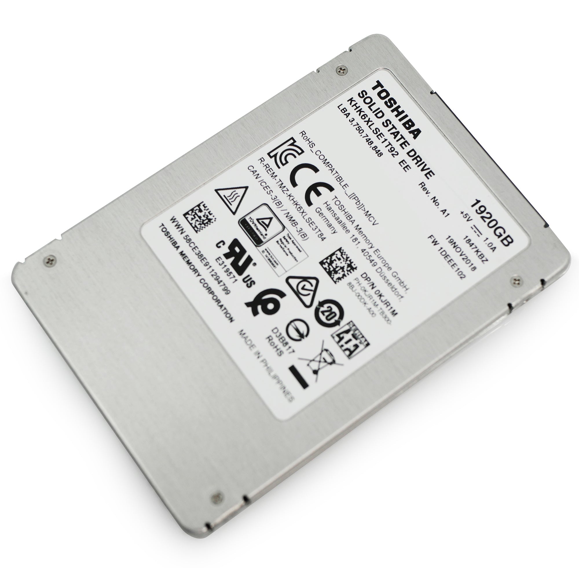 Toshiba HK6-DC KHK6XLSE1T92 1.92TB SATA 6Gb/s 3D TLC 2.5in Refurbished SSD