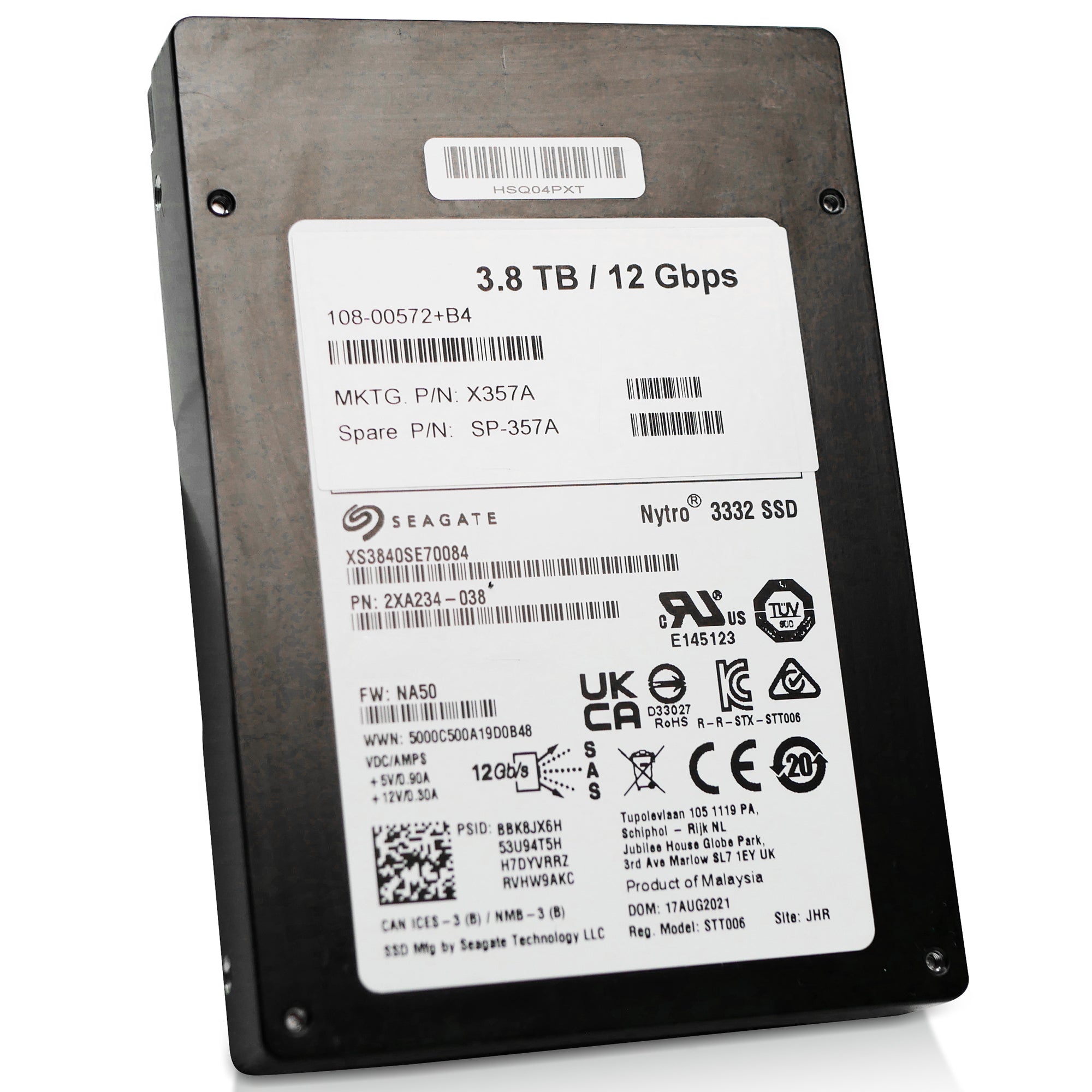 Seagate Nytro 3332 XS3840SE70084 3.84TB 1 DWPD SAS 12Gb/s 3D TLC 2.5in Refurbished SSD