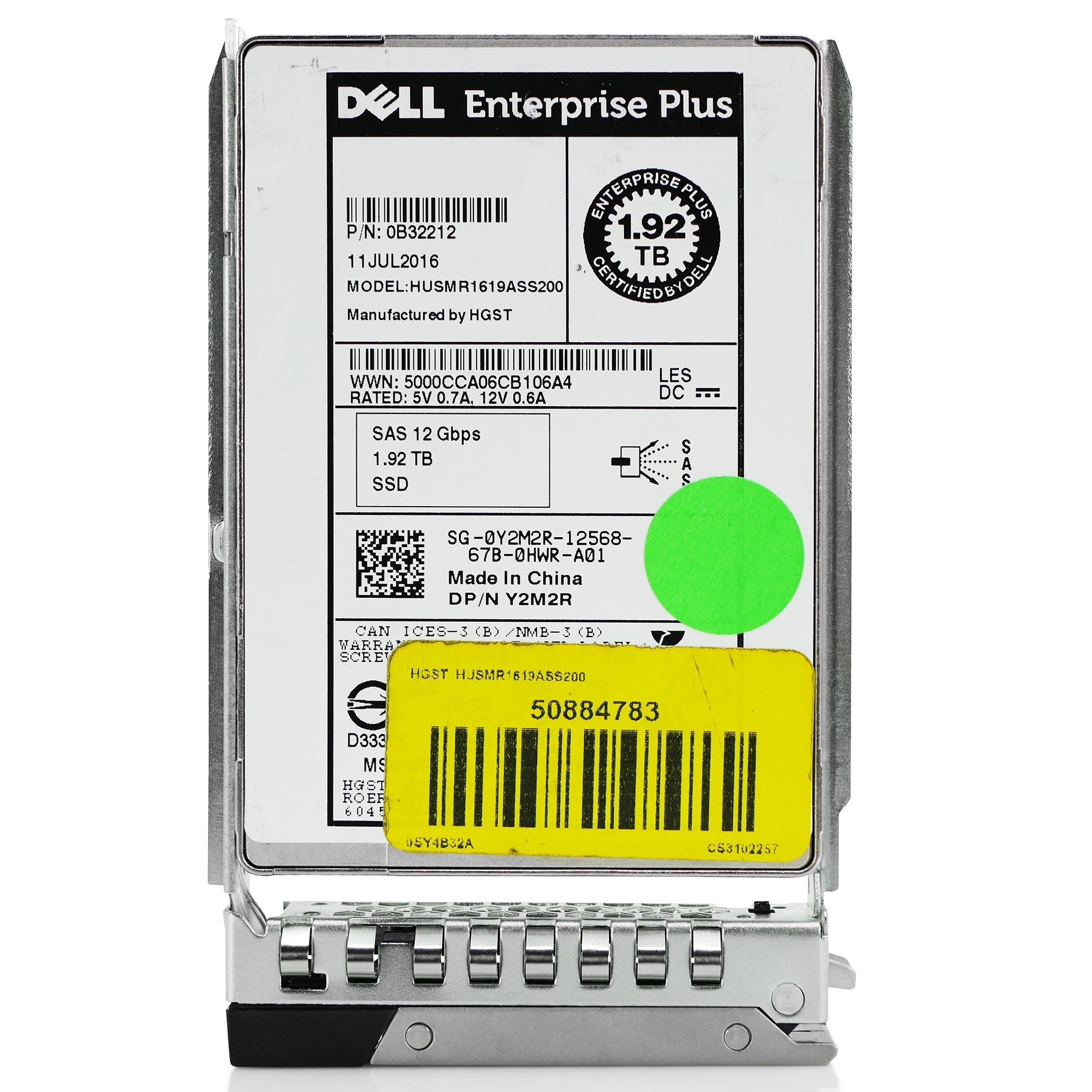 Dell G14 0Y2M2R 1.92TB 1 DWPD SAS 12Gb/s MLC 2.5in Refurbished SSD