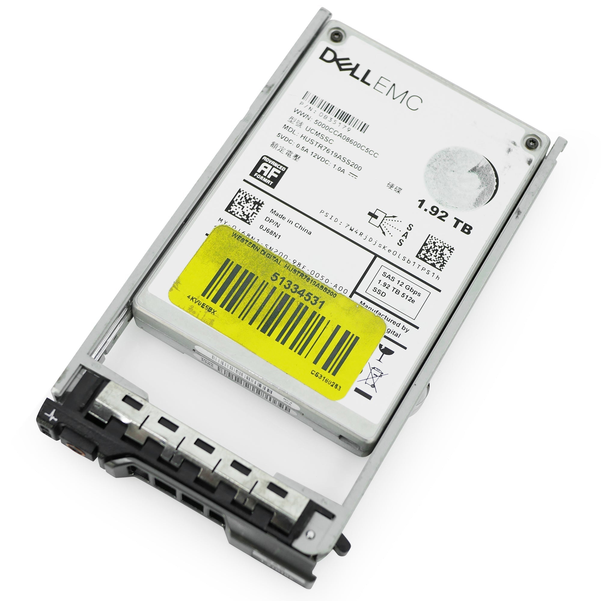 Dell G13 0J68N1 1.92TB 1 DWPD SAS 12Gb/s MLC 2.5in Refurbished SSD