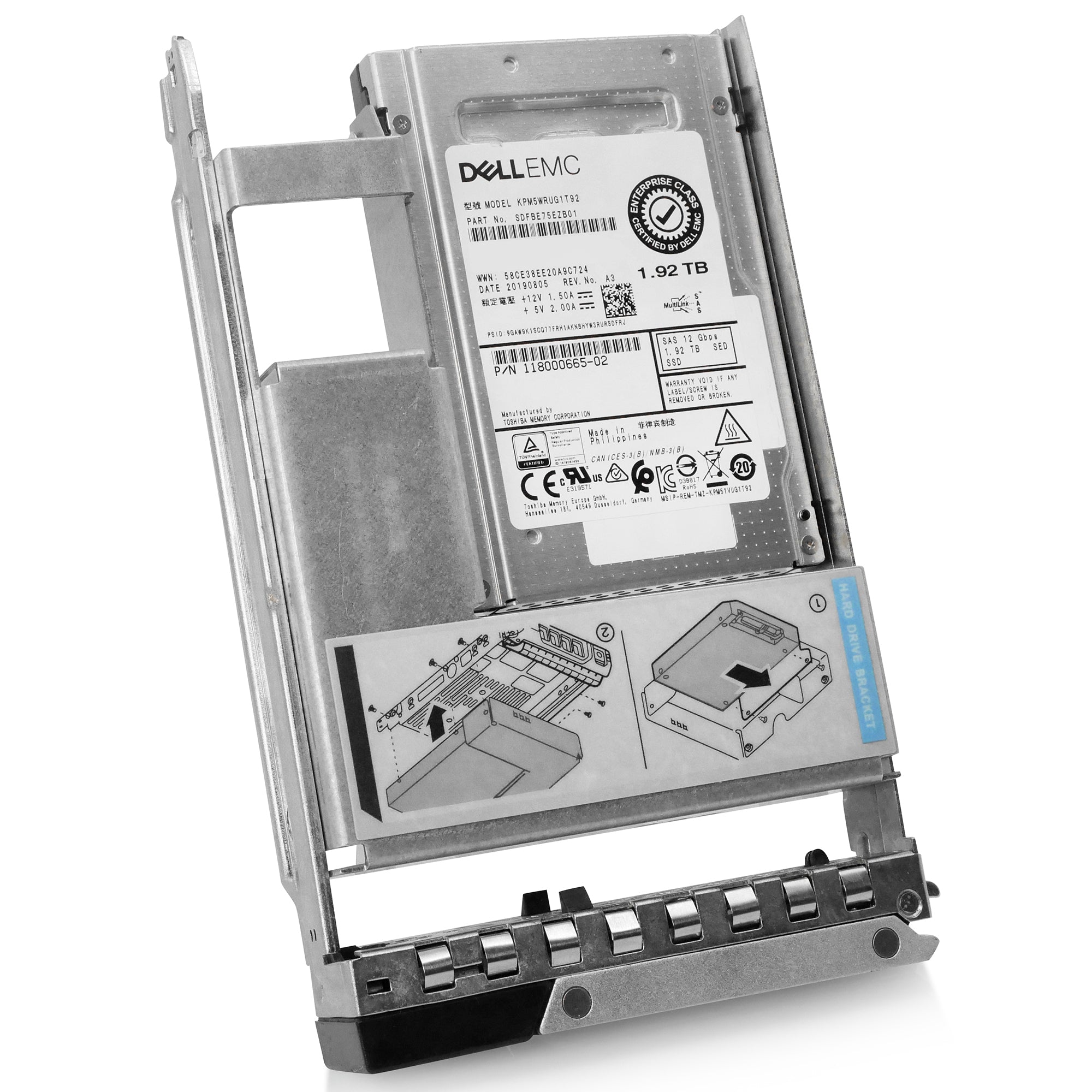 Dell G14 118000665-02 1.92TB 1 DWPD SAS 12Gb/s 3D TLC Hybrid 3.5in Solid State Drive