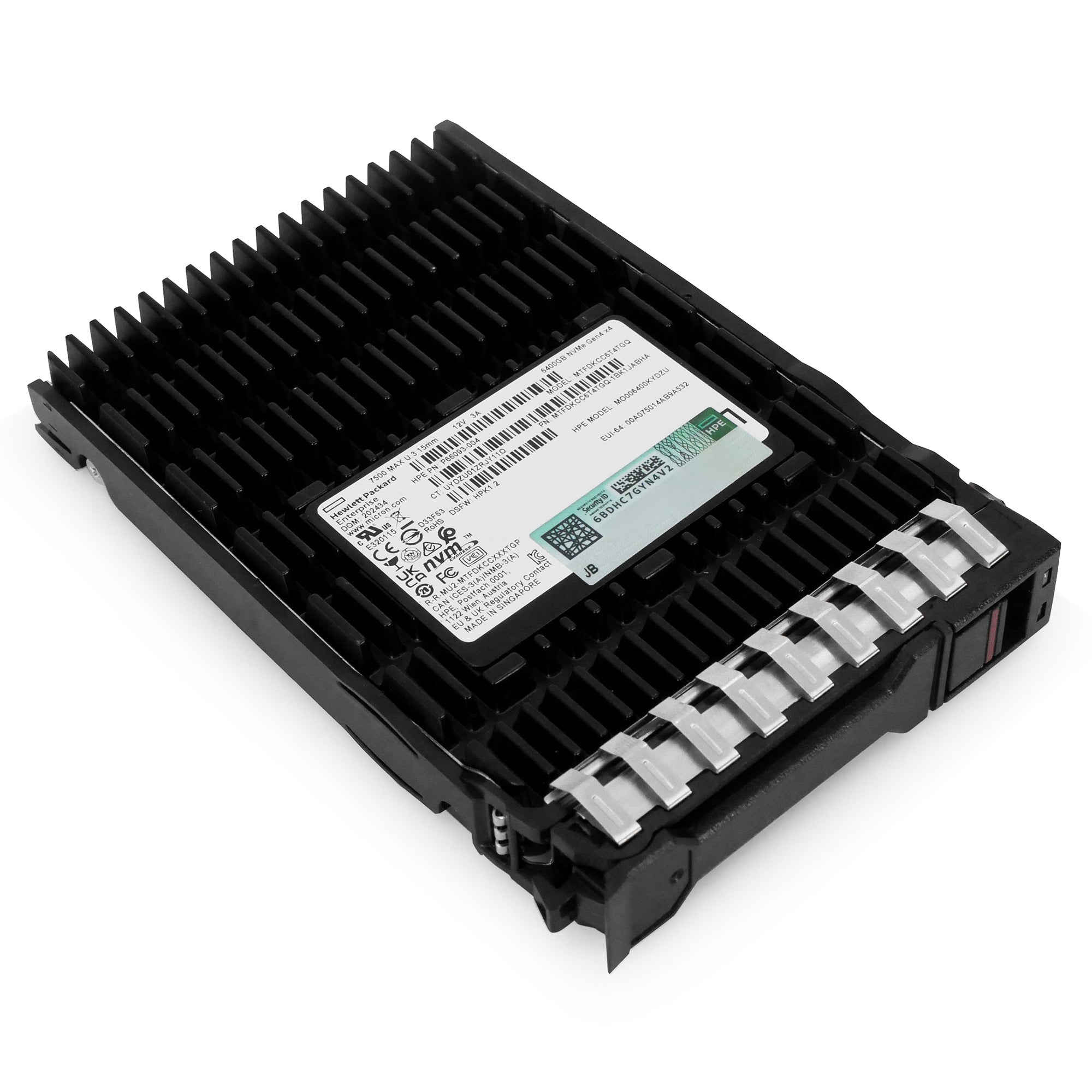 HP Generation 11 P66093-004 6.4TB 3 DWPD PCIe Gen 4.0 x4 8GB/s 3D TLC U.3 NVMe 2.5in Solid State Drive