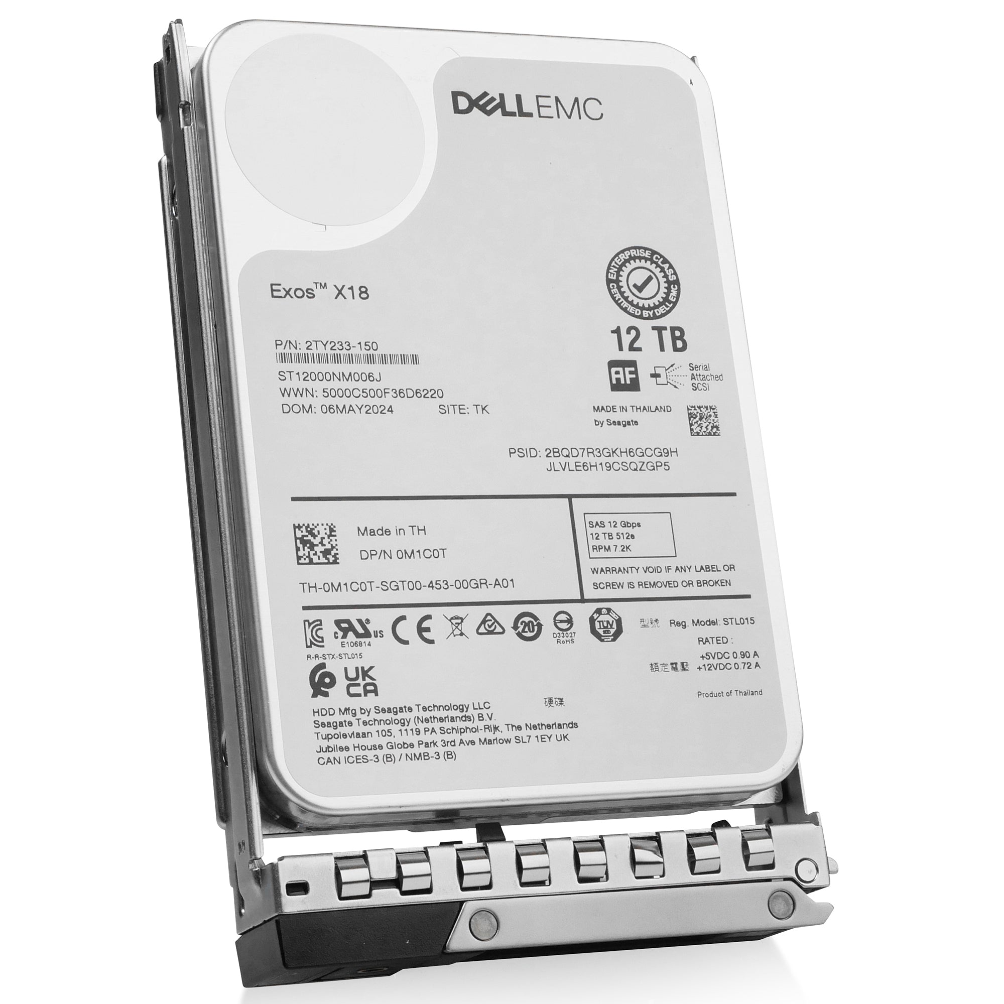Dell G14 77CYV 12TB 7.2K RPM SAS 12Gb/s 512e 3.5in Hard Drive