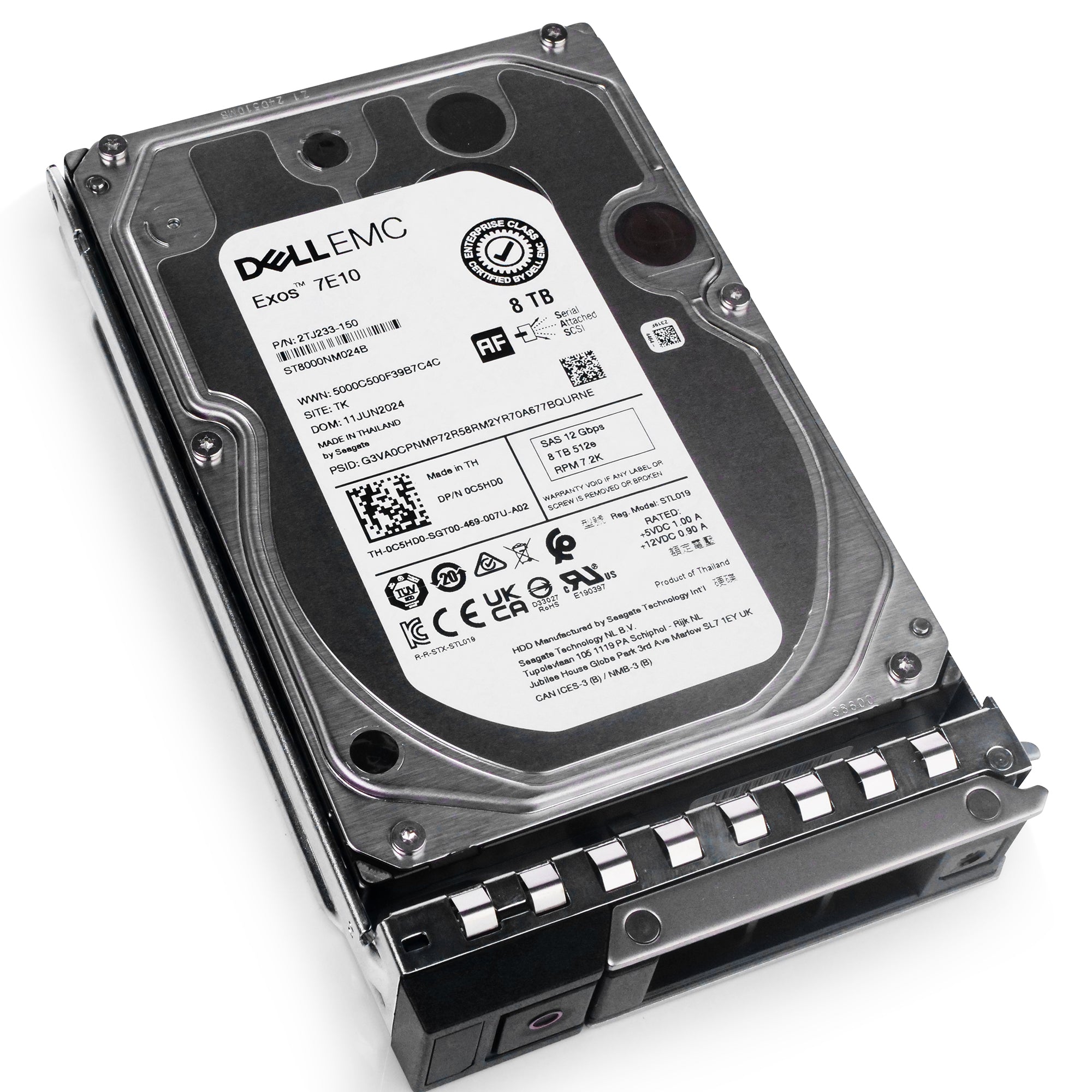 Dell G14 D8KTV 8TB 7.2K RPM SAS 12Gb/s 512e 3.5in Hard Drive