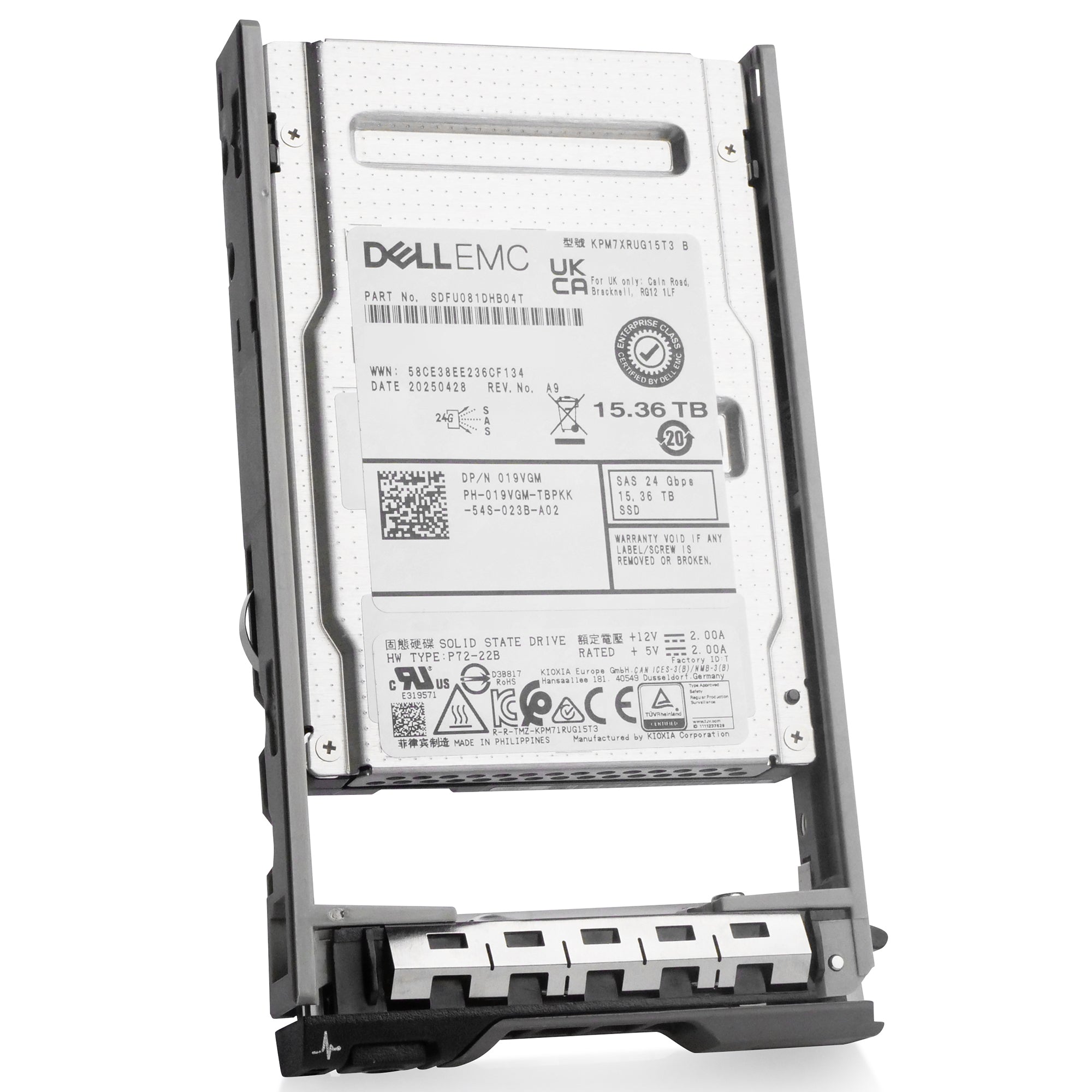 Dell G13 019VGM 15.36TB 1 DWPD SAS-4 24Gb/s 3D TLC 2.5in Enterprise Solid State Drive