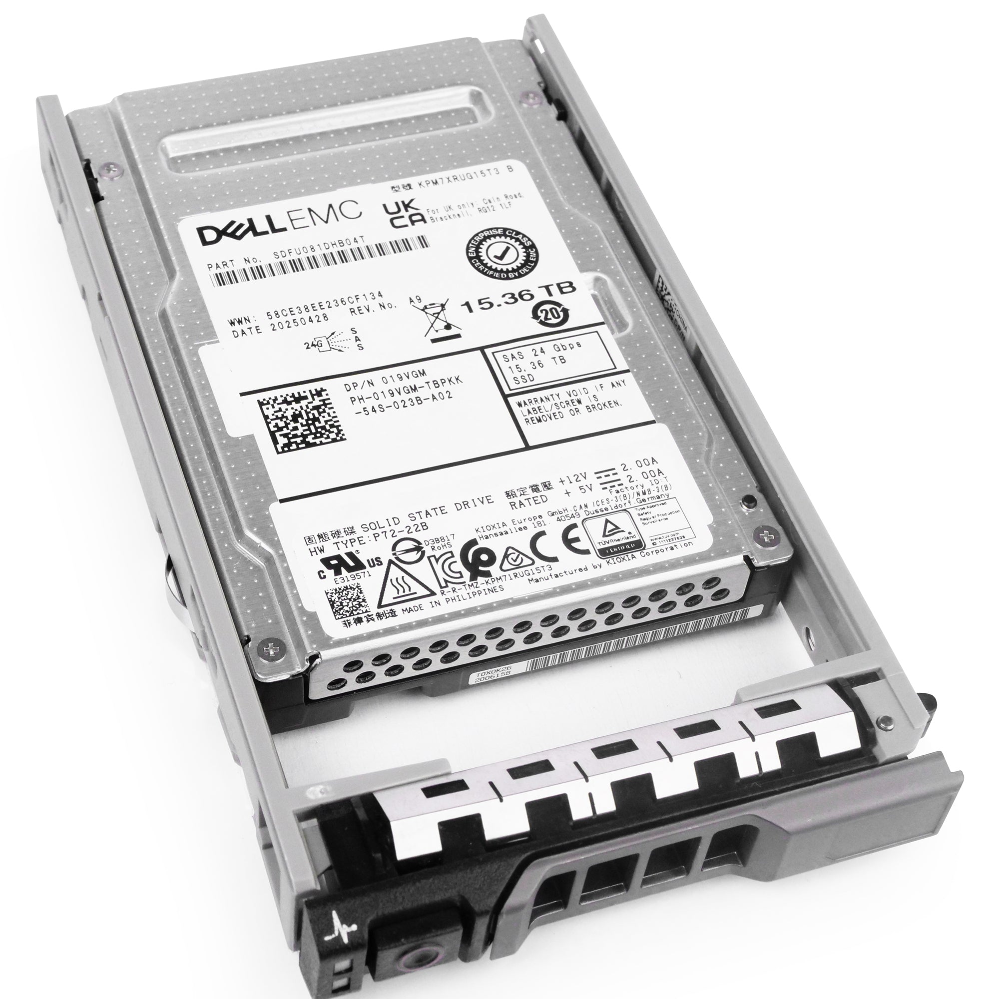 Dell G13 019VGM 15.36TB 1 DWPD SAS-4 24Gb/s 3D TLC 2.5in Enterprise Solid State Drive
