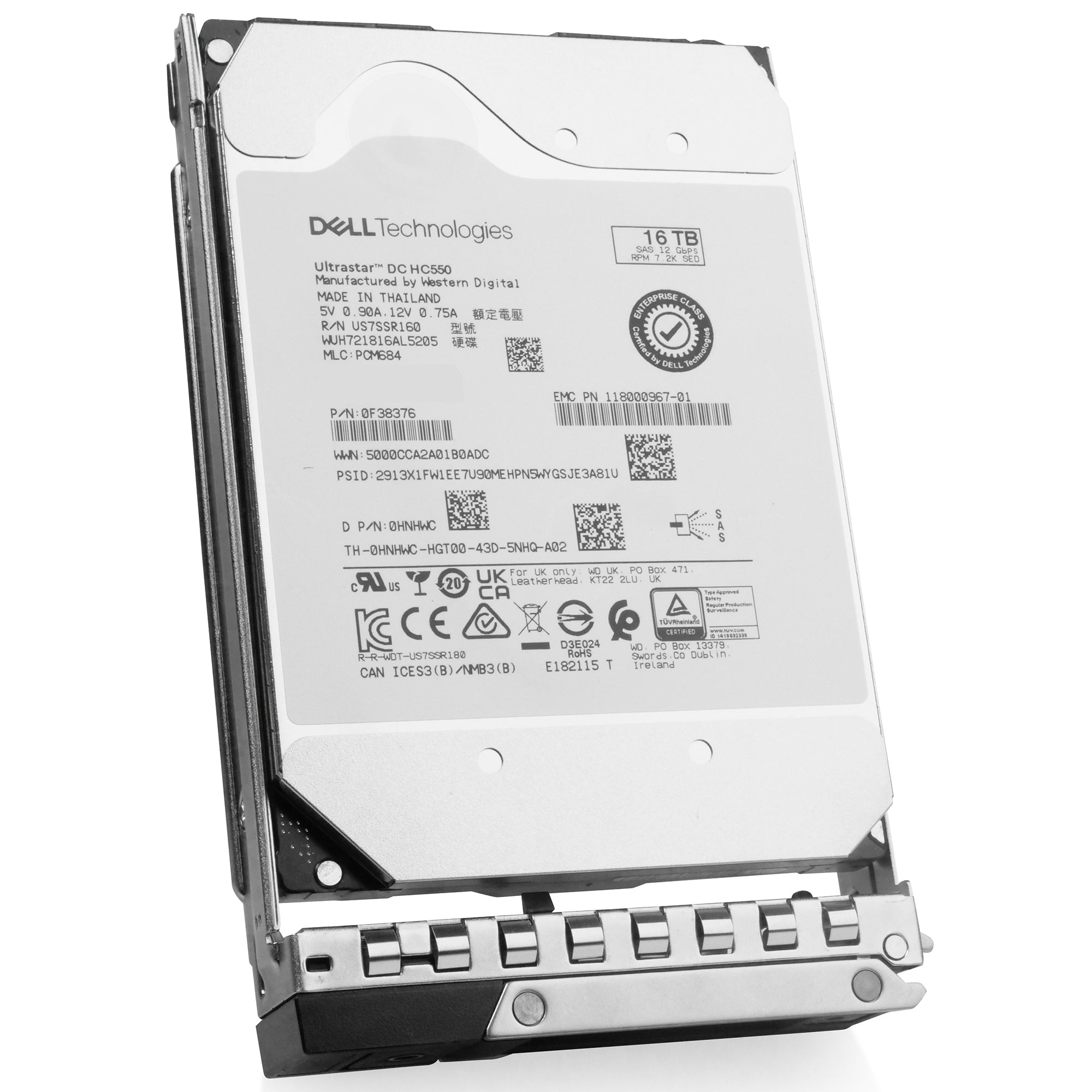 Dell G14 400-BJKX 16TB 7.2K RPM SAS 12Gb/s 512e 3.5in Hard Drive